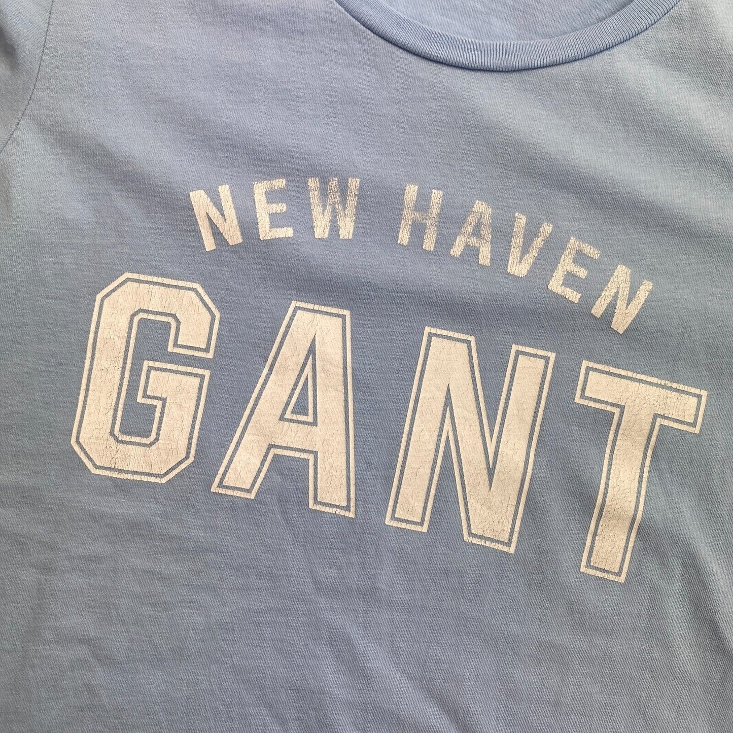 GANT Women Blue Logo Crew Neck Short Sleeves T Shirt Size XS