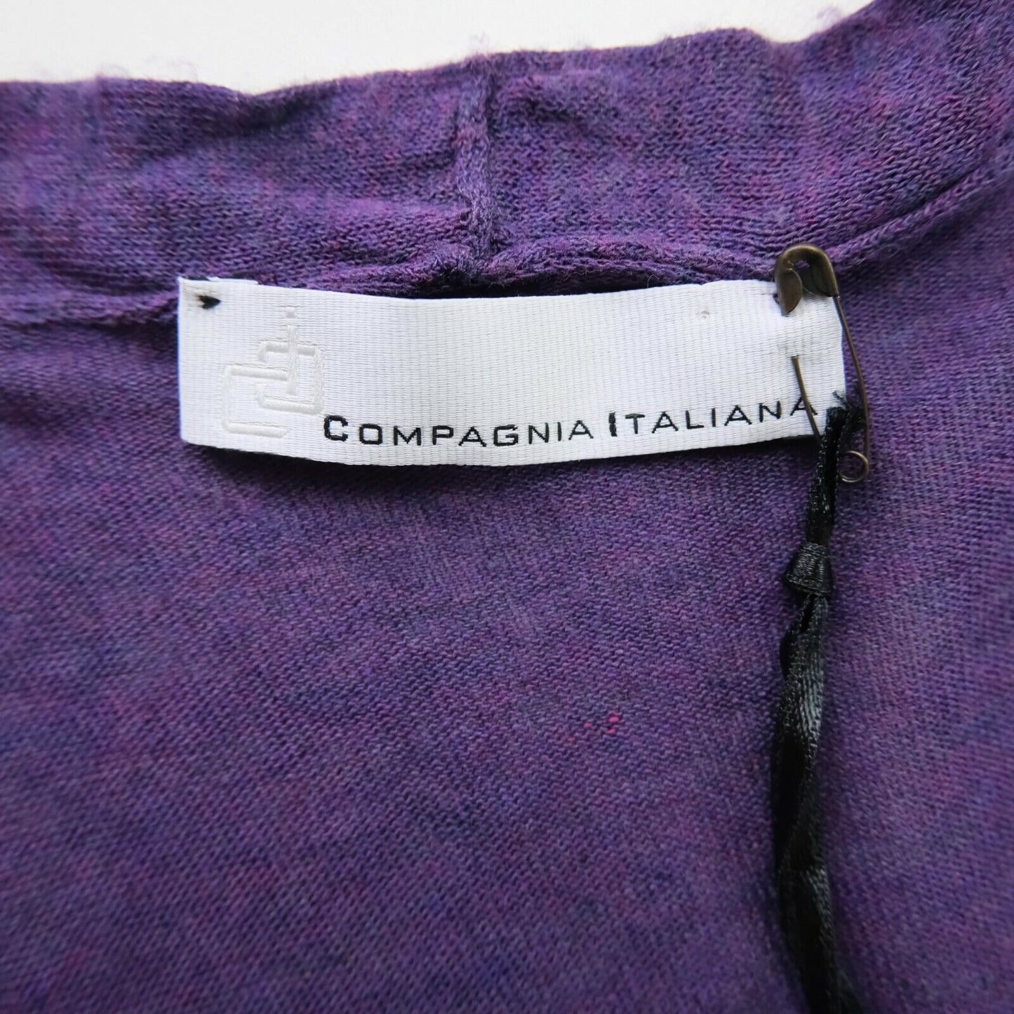 COMPAGNIA ITALIANA Purple V Neck Sleeveless Tunic Dress Size S