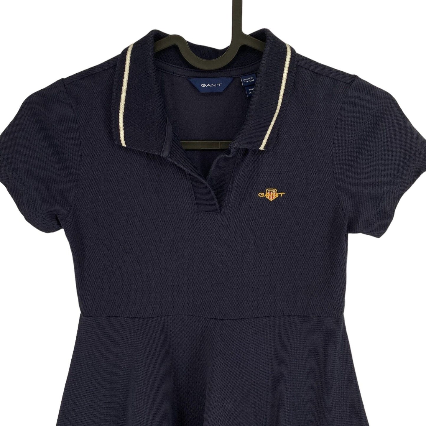 GANT Girls Navy Blue Rugger Pique Dress Size 122/128 cm 7-8 Years