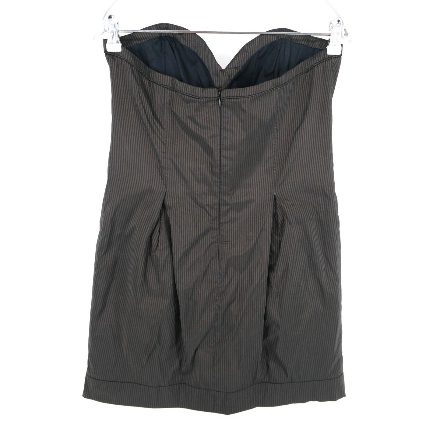 Prix ​​conseillé 119 € FRENCH CONNECTION Mini robe bustier rayée marron Taille 14 - L