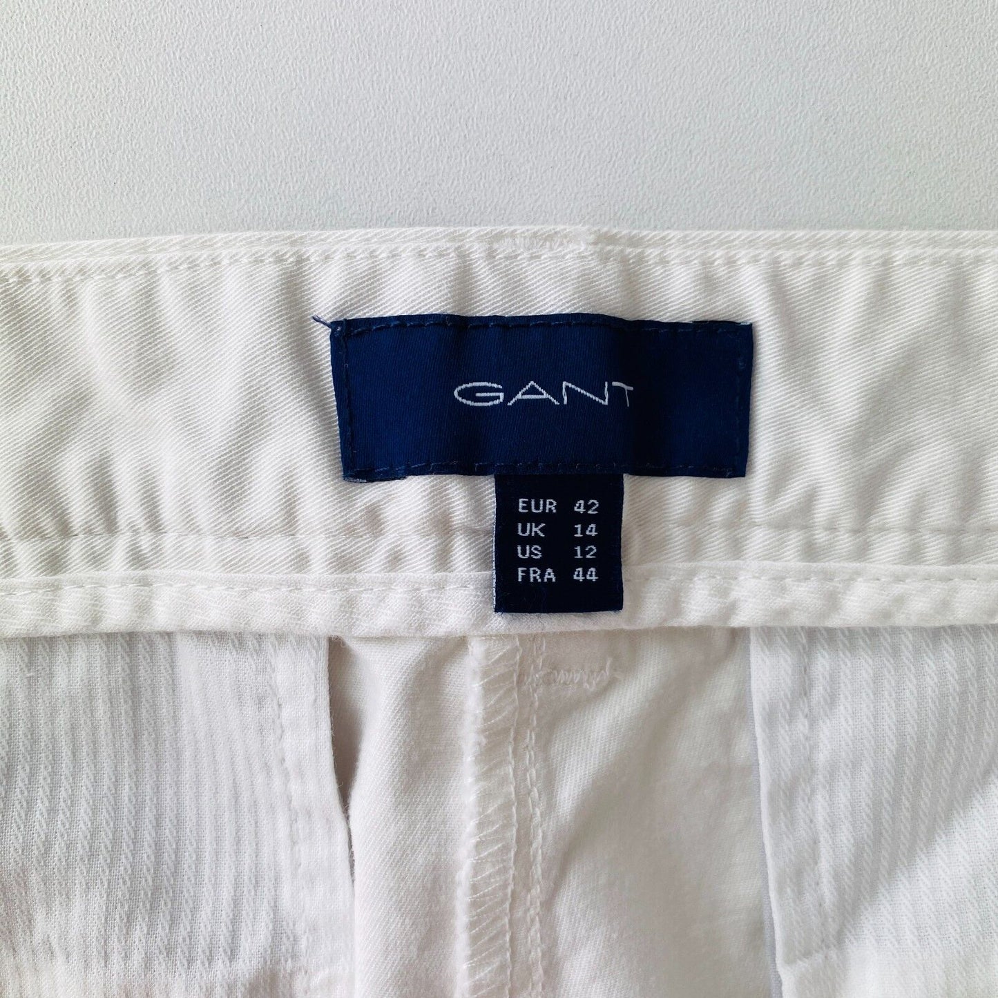 GANT FRYDA Women White Slim it Chino Trousers EUR 42 UK 14 US 12 W32