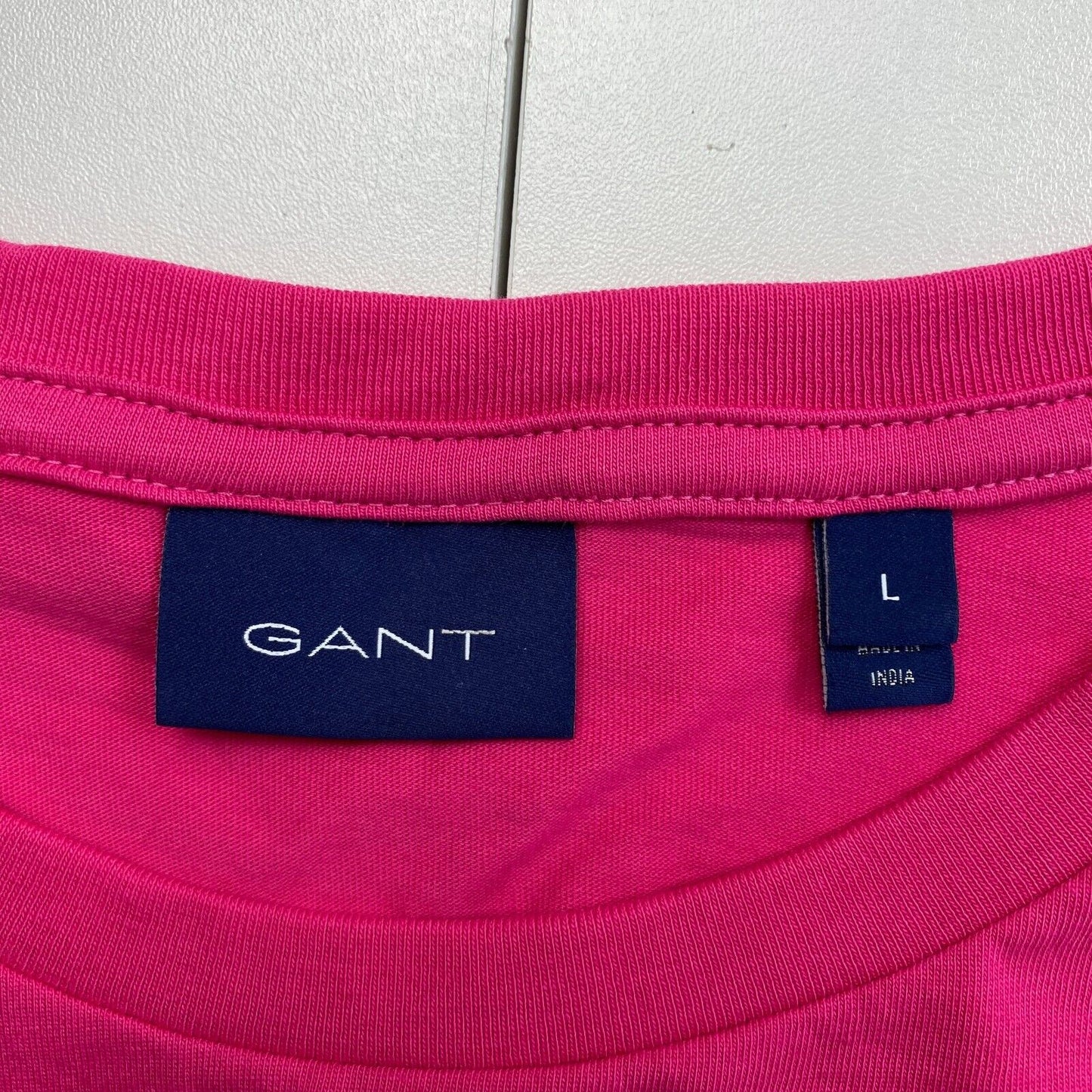 GANT Men Dark Pink Original Crew Neck Short Sleeves T Shirt Size L