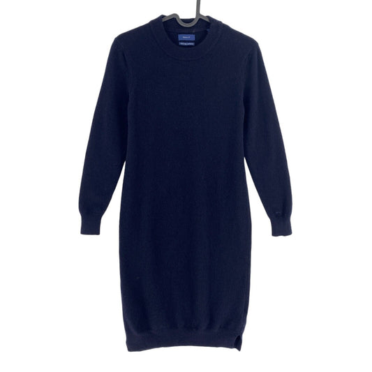 GANT Navy Blue Super Fine Lambs Wool Long Sleeves Dress Size XS