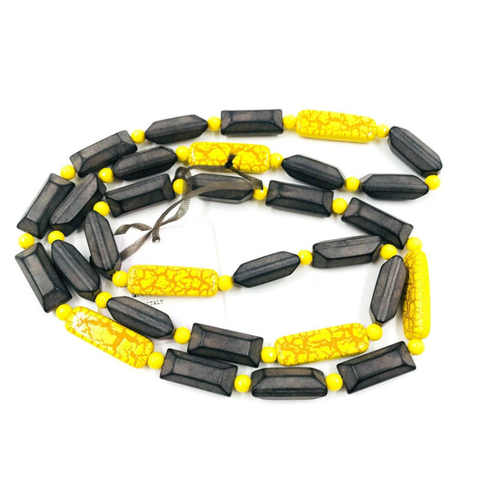 Persona Italian Designer Ladies Grey Yellow Necklace