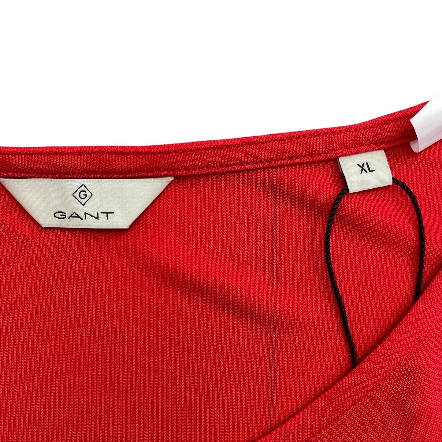 GANT Robe évasée rouge sophistiquée à col rond et manches longues Taille XL