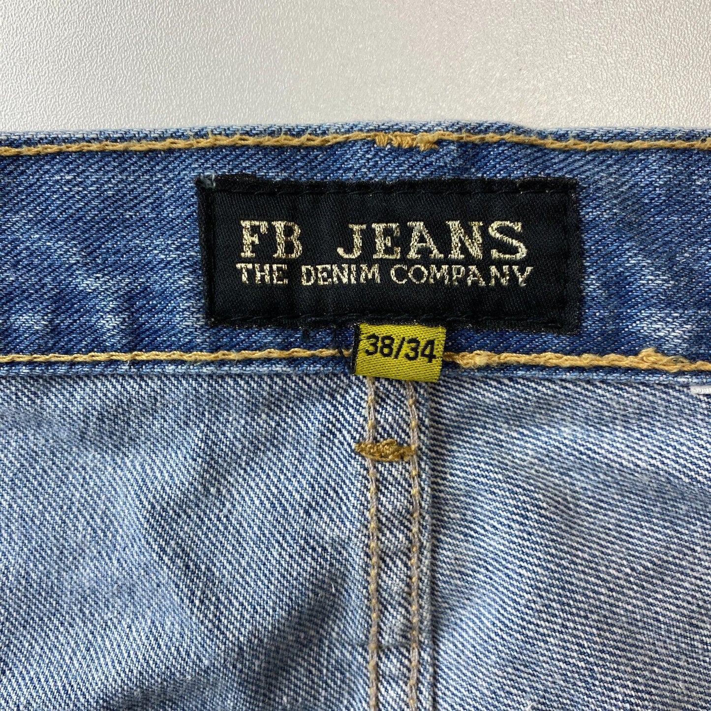 FB JEANS Blaue Retro-Jeans mit normaler gerader Passform, W38 L34