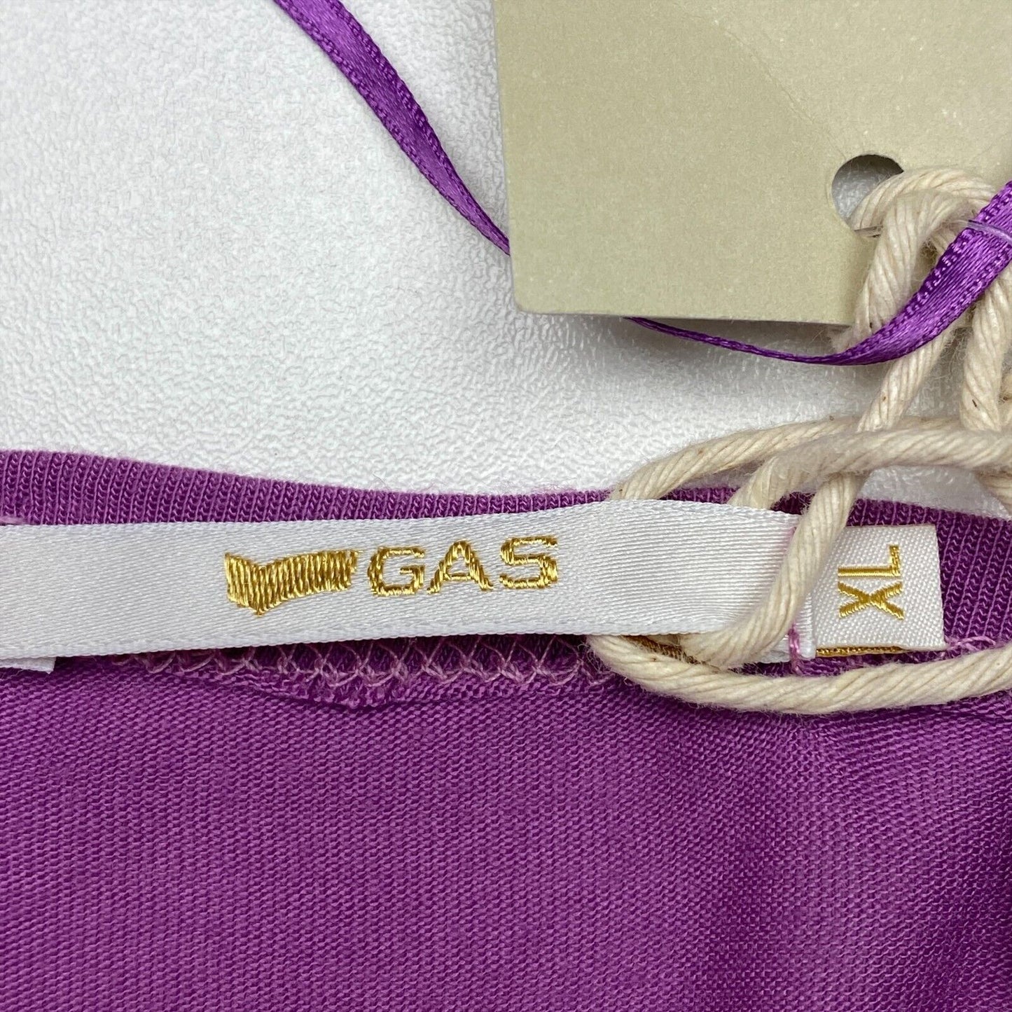 GAS Robe évasée à col en V profond violet taille XL