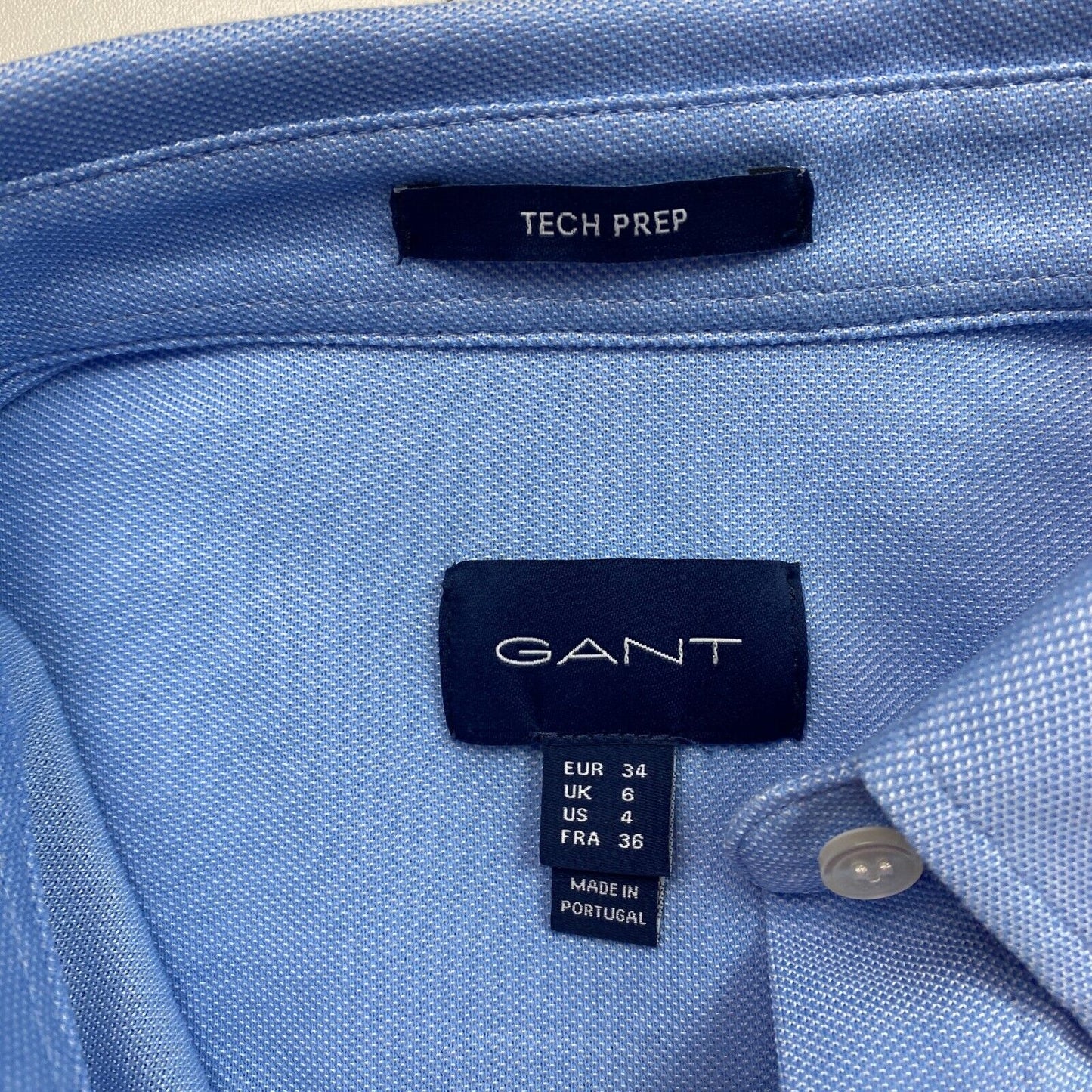 GANT Blue Tech Prep Jersey Shirt Size EU 34 UK 6 US 4