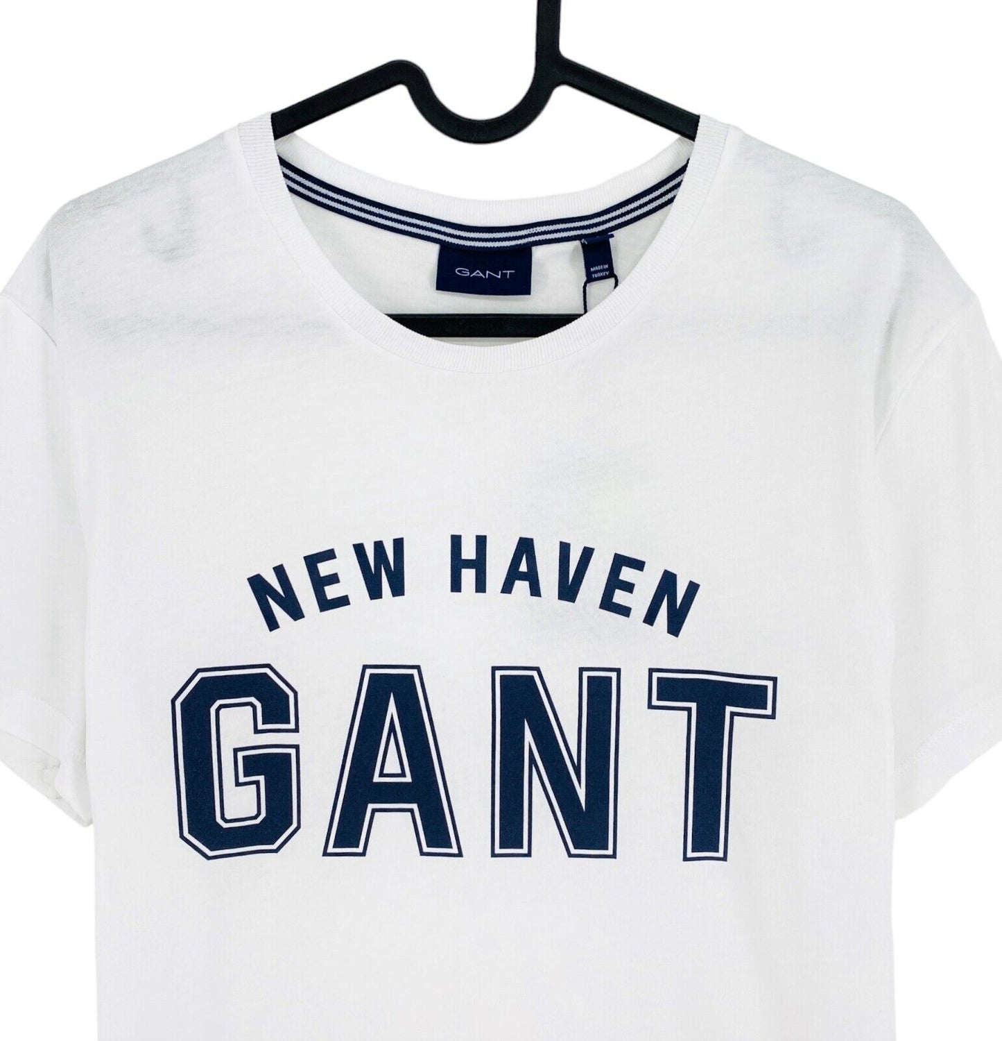 GANT White Logo Crew Neck T Shirt Size S