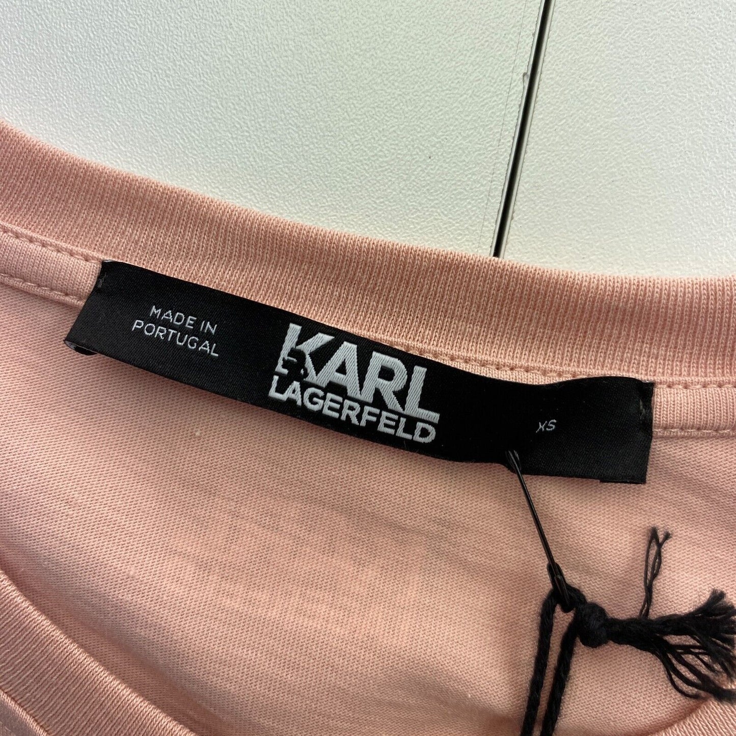 Karl Lagerfeld Pink Kameo Crew Neck T Shirt Size XS