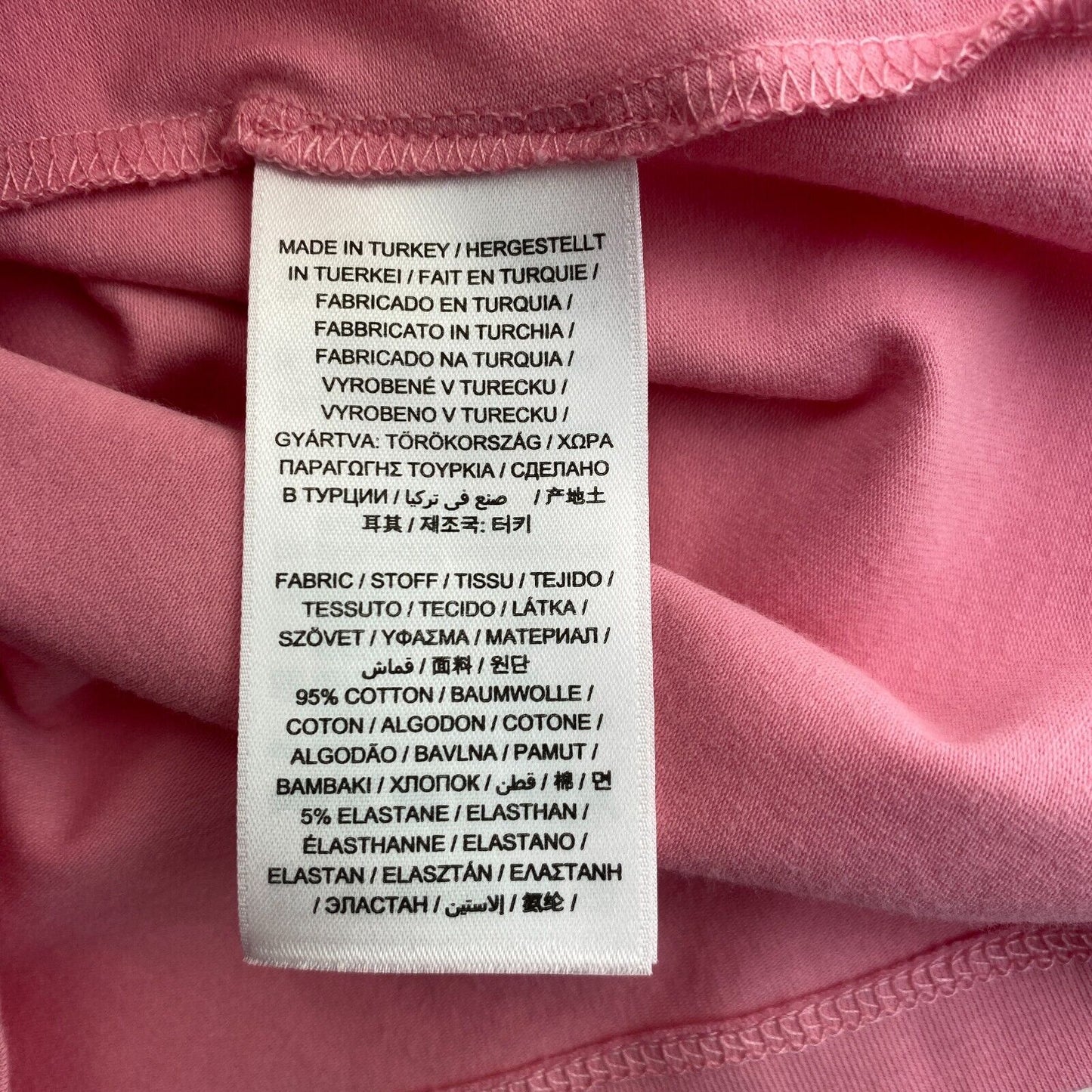 GANT Pink CTN/ELA Crew Neck T Shirt Size XS