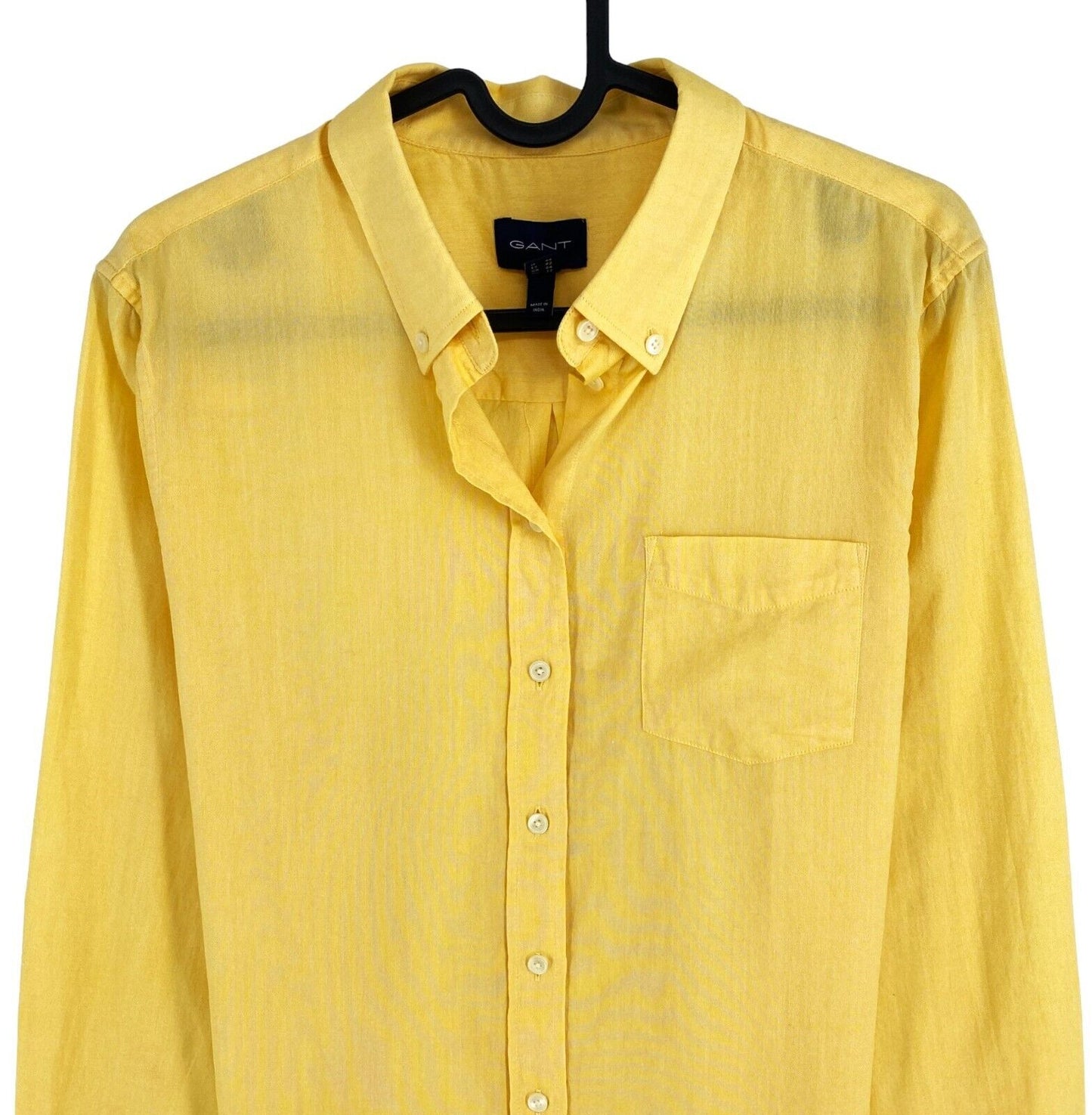 GANT Jaune Reg Air Oxford BD Chemise Taille EU 44 UK 16 US 14