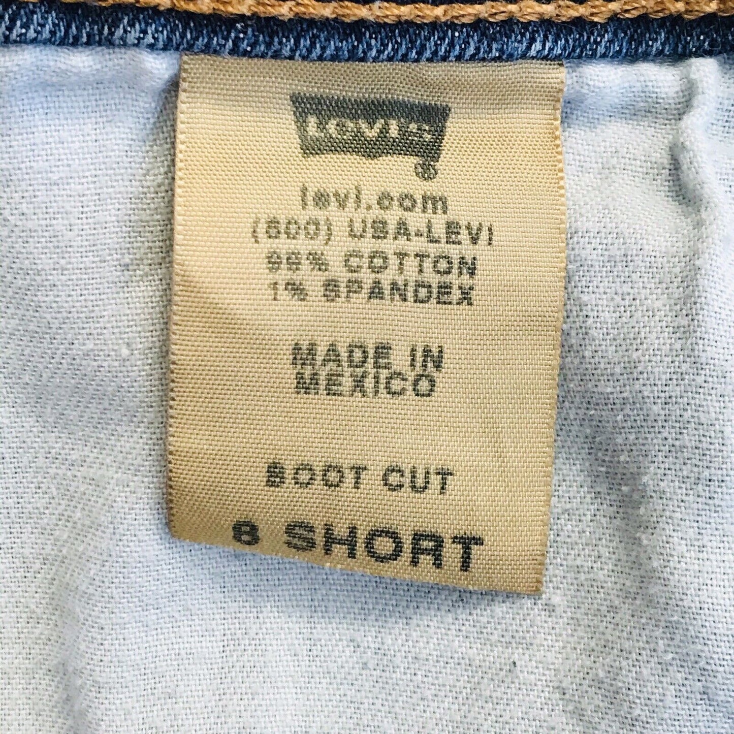 Levi's 515 Women’s Custom Made Blue Stretch Straight Fit Cut-Off Shorts W30