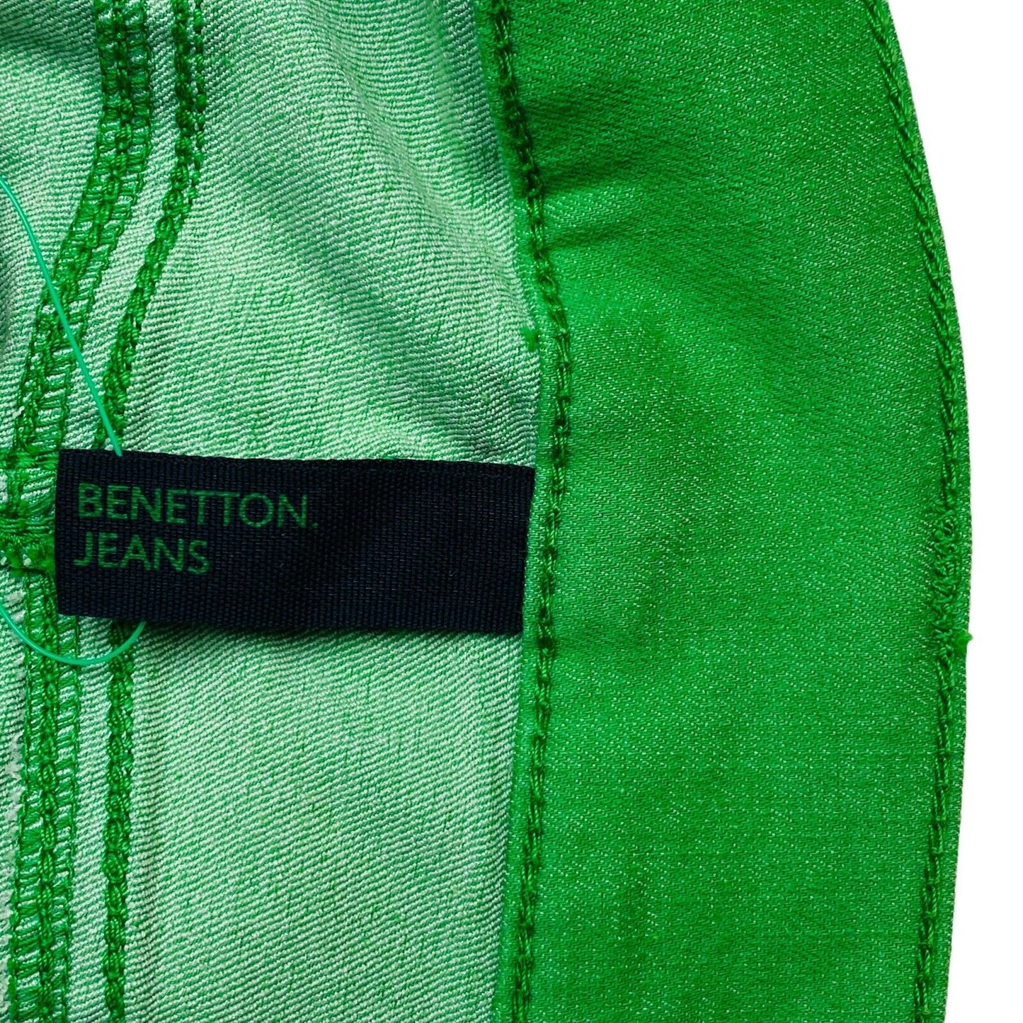 UNITED COLORS OF BENETTON Green Cotton Blend Mini Skirt Size EU 38 UK 10 US 8