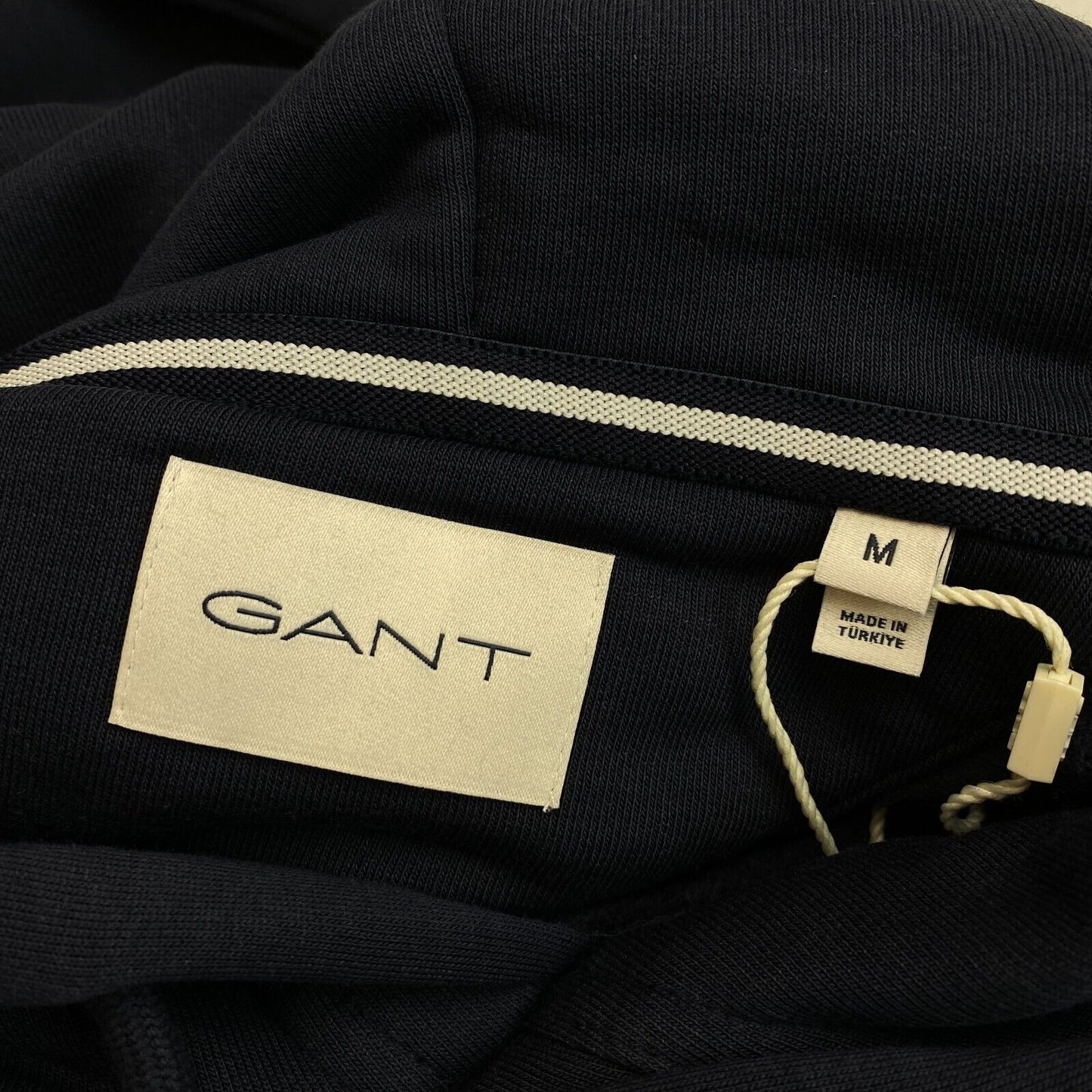 GANT Men Navy Blue G Graphic Hoodie Sweater Pullover Jumper Size M