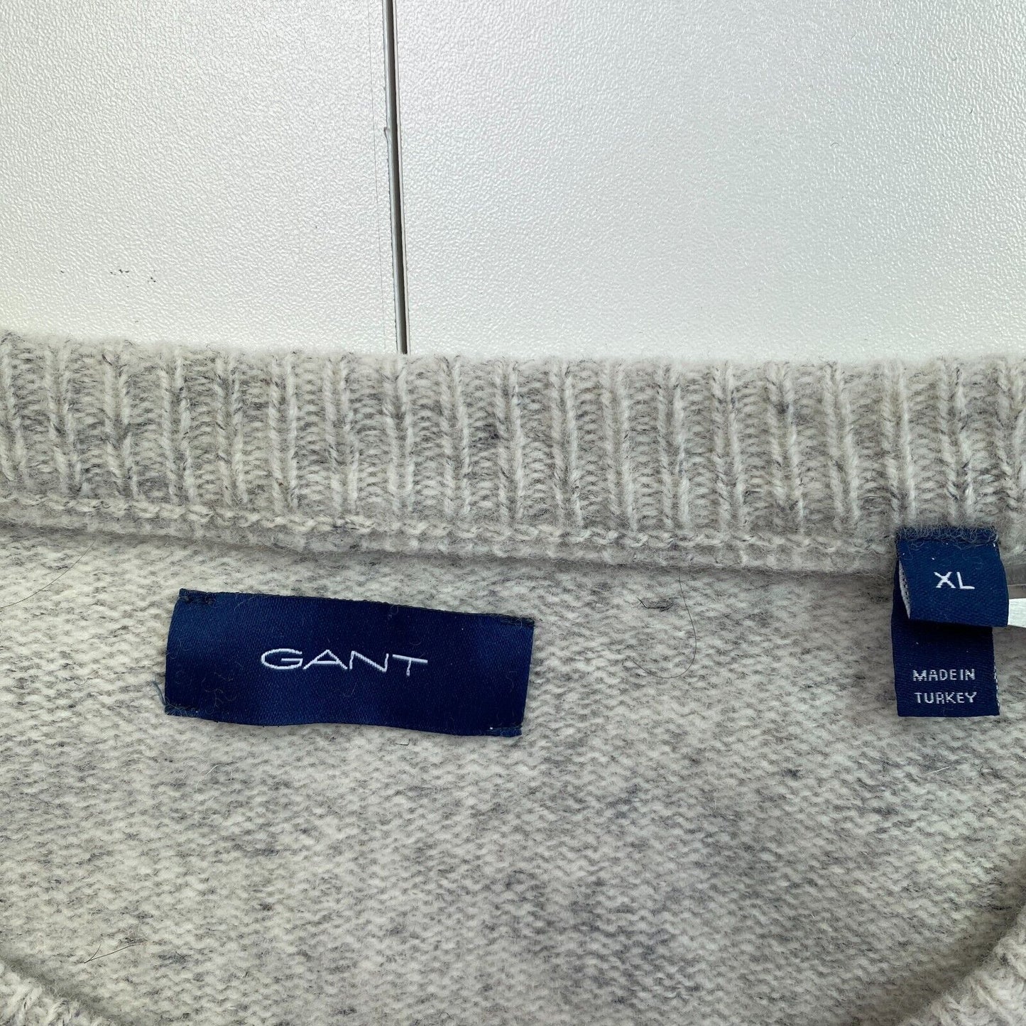 GANT Grey Neps Melange Crew Neck Sweater Pullover Size XL