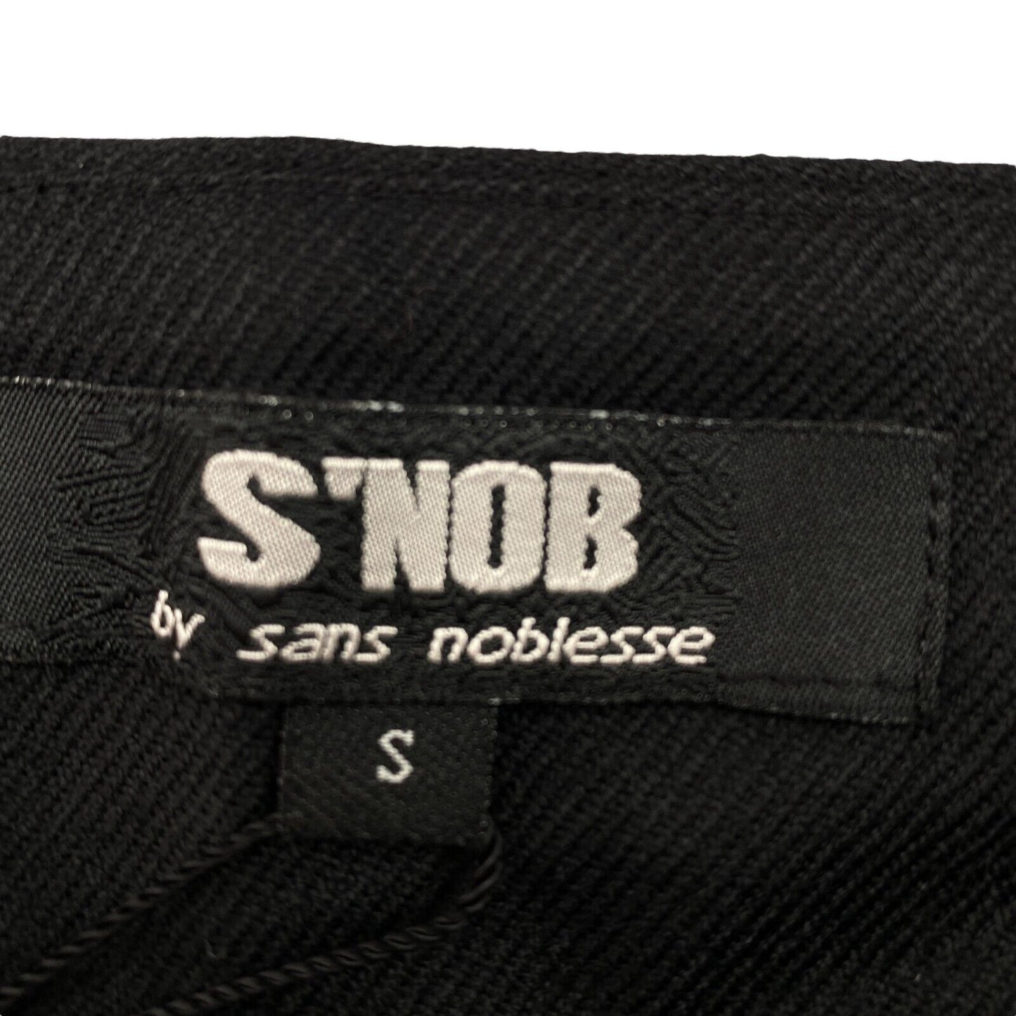 RPR €110 S'NOB By Sans Noblesse Black Wool Blend Mini Skirt Size S