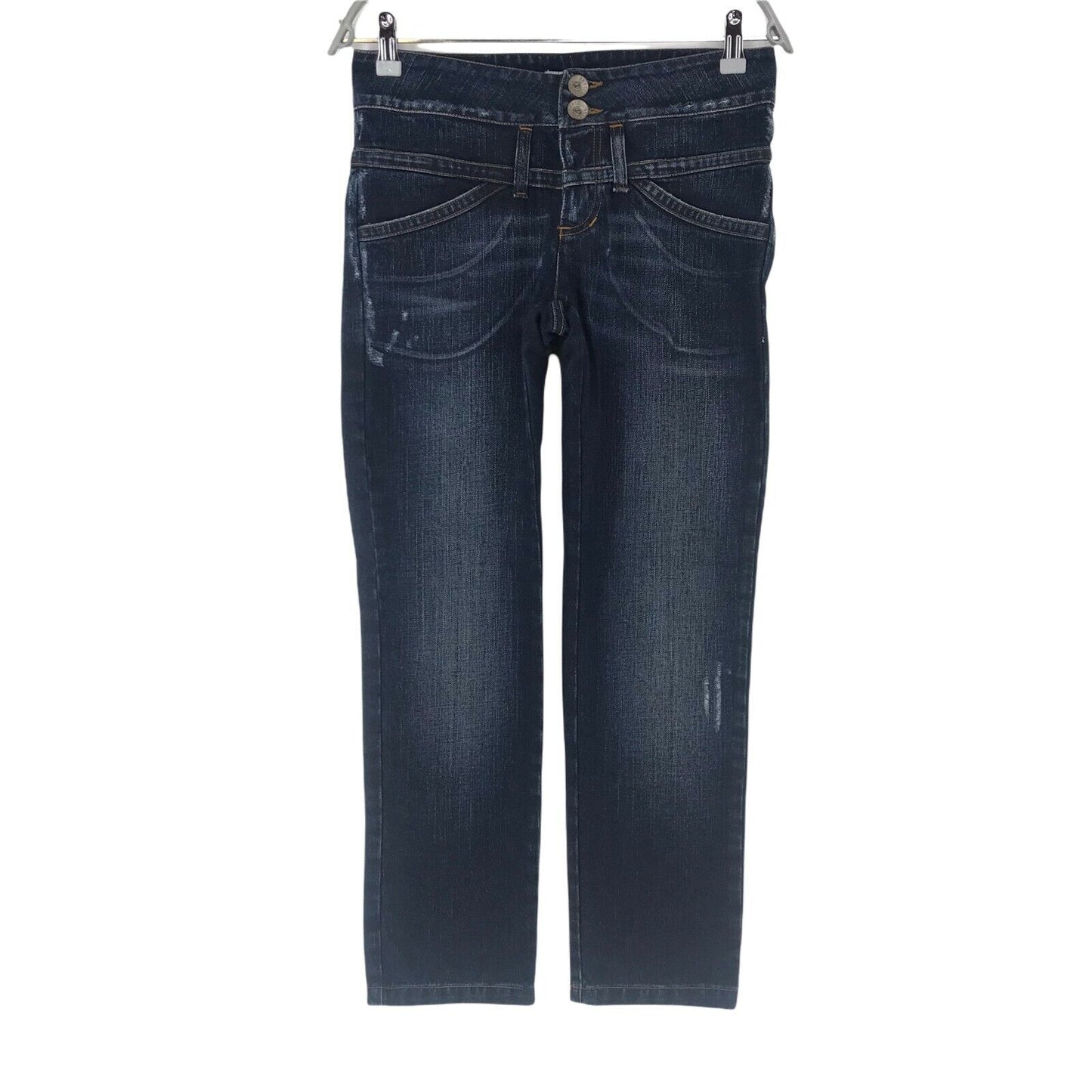 BRAEZ Damen Jeans, Blau, Regular Straight Fit, Größe W27