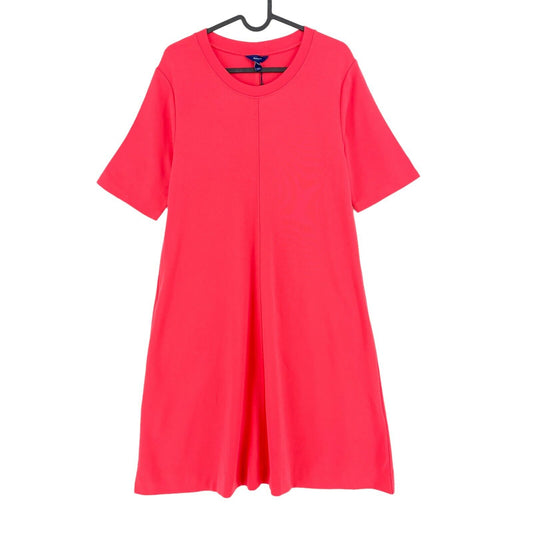 GANT Red Crew Neck Jersey A Line Dress Size M