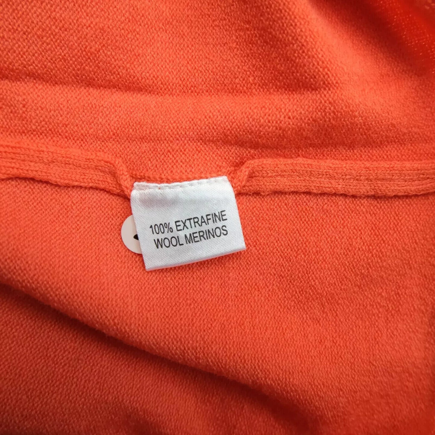 LANEROSSI Orange Beads 100% Merino Wool Crew Neck Jumper Size 1 - S