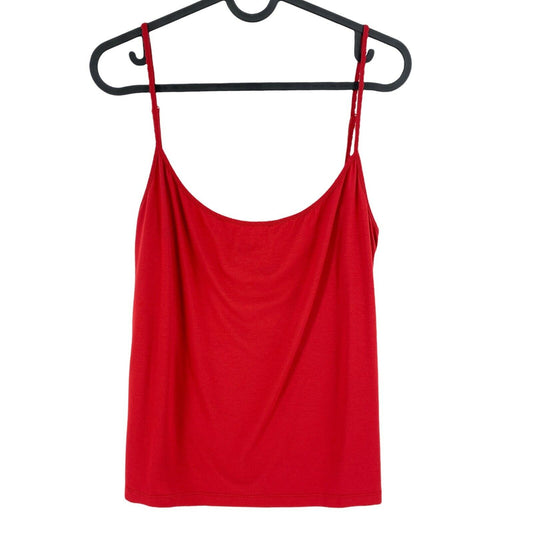 PERSONA Red Round Neck Tank Top Size M