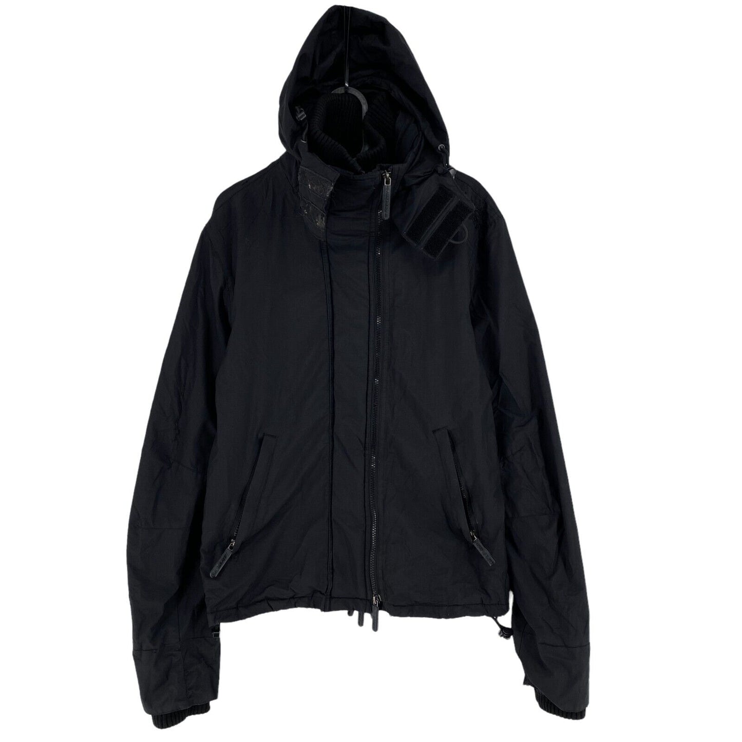 SUPERDRY The Windcheater Black Hooded Jacket Size S