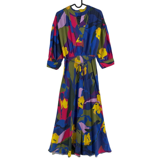 GANT Navy Blue Splendid Floral Half Sleeves Dress Size EU 34 UK 6 US 4