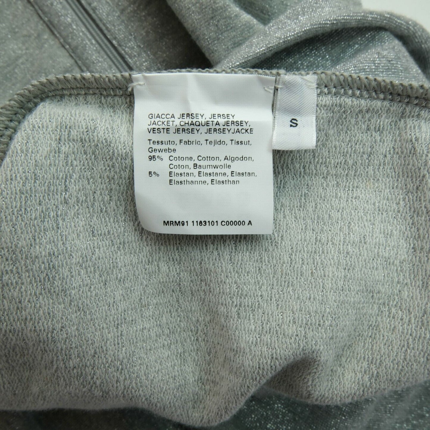 UVP 149 € PERSONA Grauer durchgehender Reißverschluss Strickjacke mit Kapuze Pullover Größe S