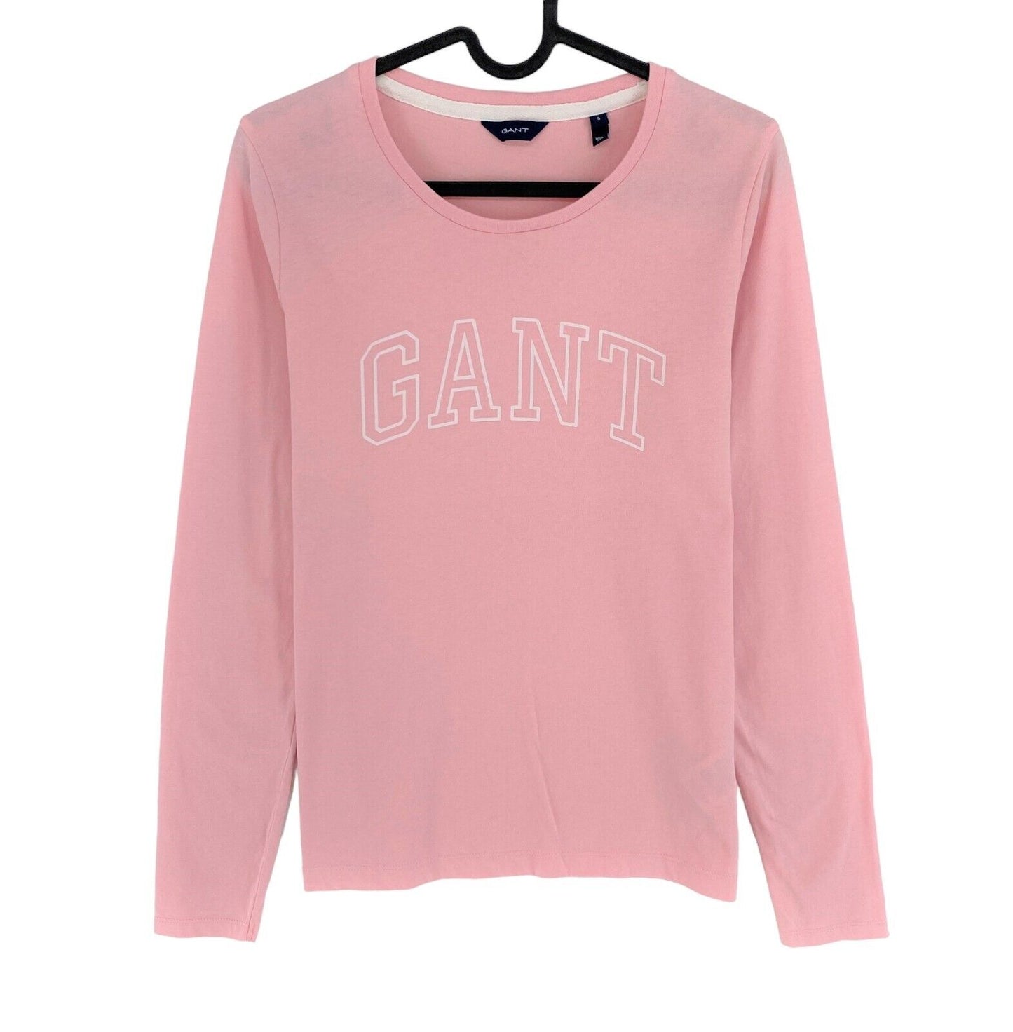 GANT Pink Logo Long Sleeves Crew Neck T-Shirt Size S