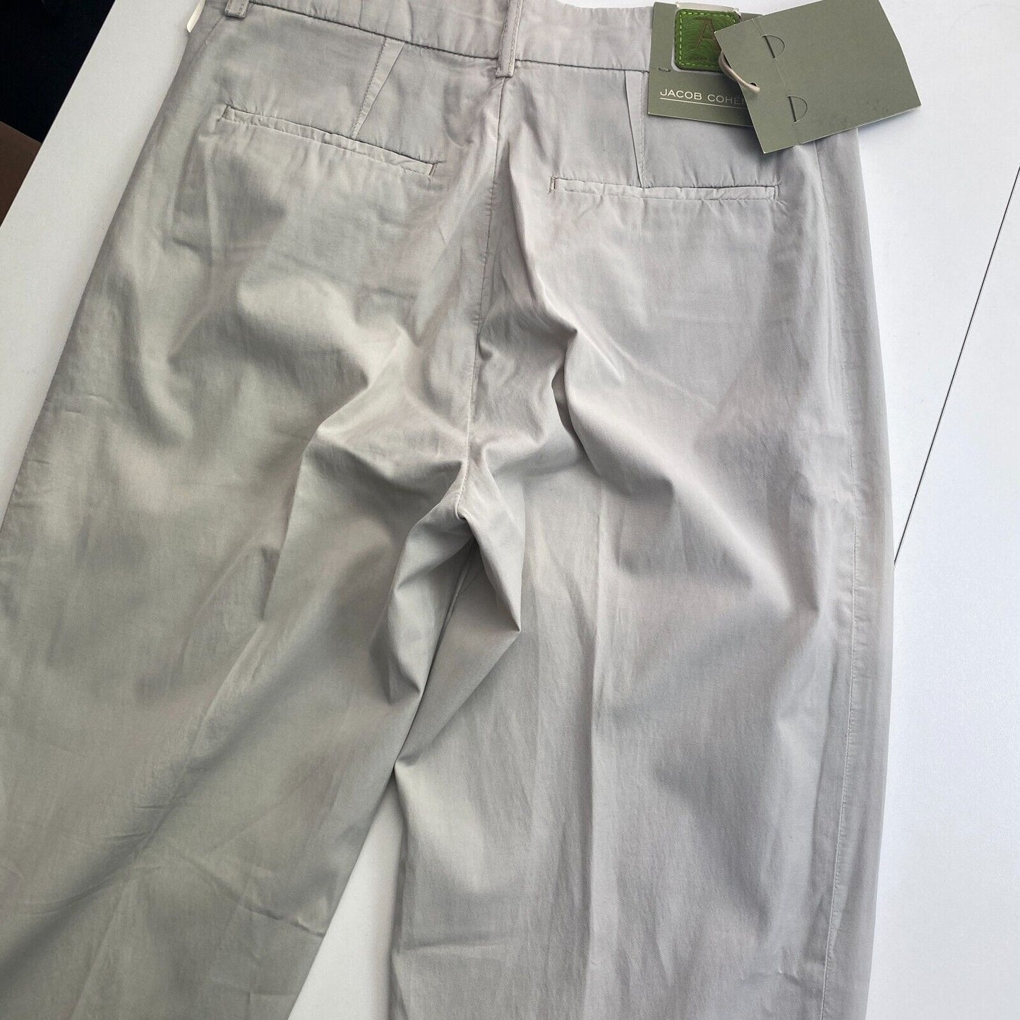 JACOB COHEN Women GLORY Grey Mid Rise Cigarette Capri Pant Trousers Size W27