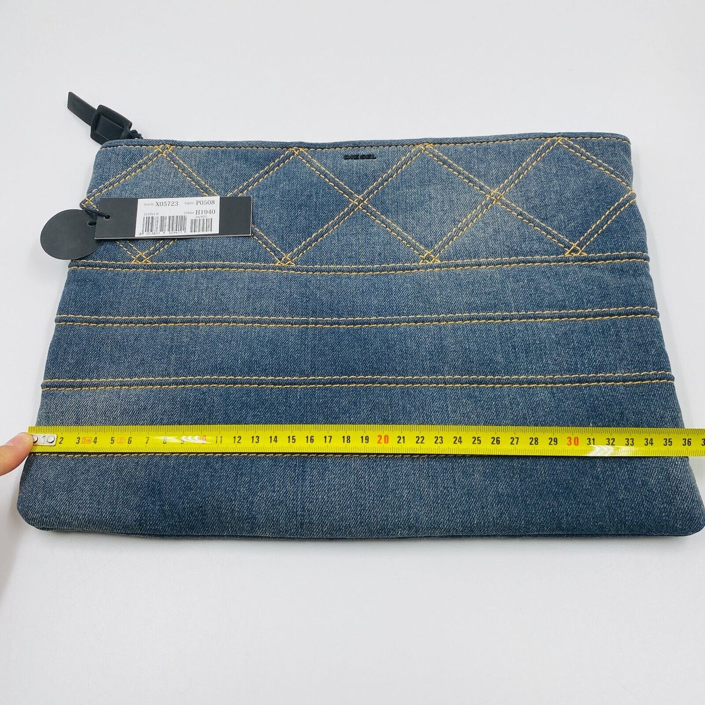 DIESEL Blue Cotton Denim Jeans 13" Laptop Tablet Case Bag