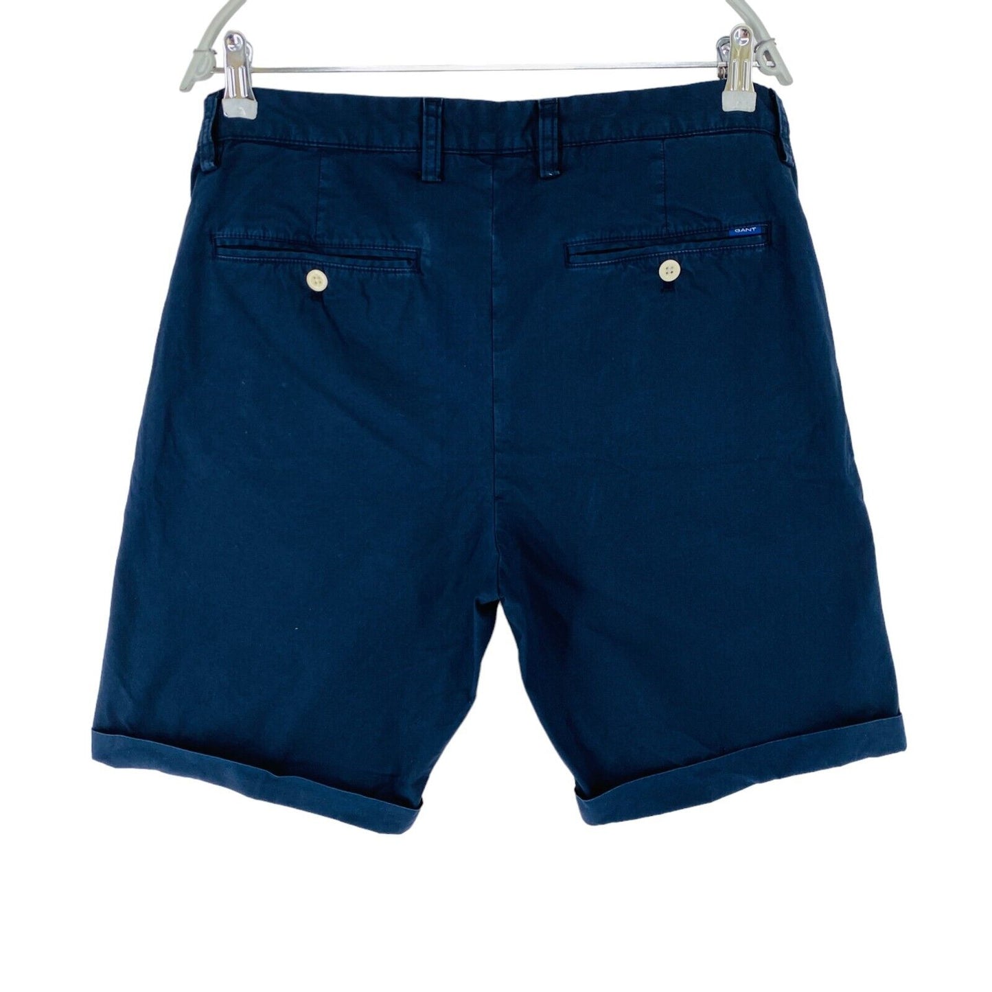 GANT Dark Blue Mens Regular Fit Chino Shorts Size W33