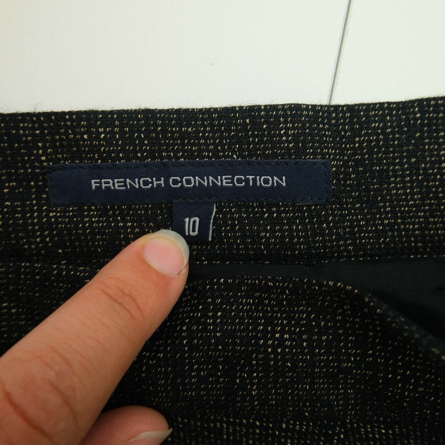 FRENCH CONNECTION Brauner Rock mit Taschen, Größe 10 – S