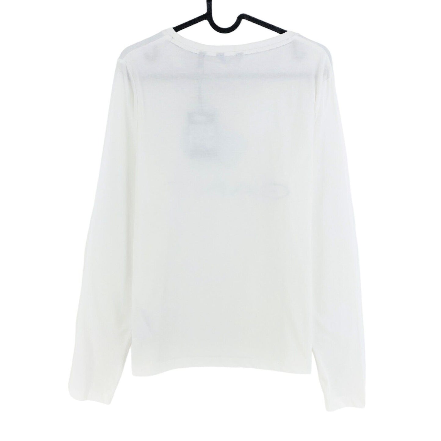 GANT White Lock Up Crew Neck  Long Sleeve T Shirt Size L