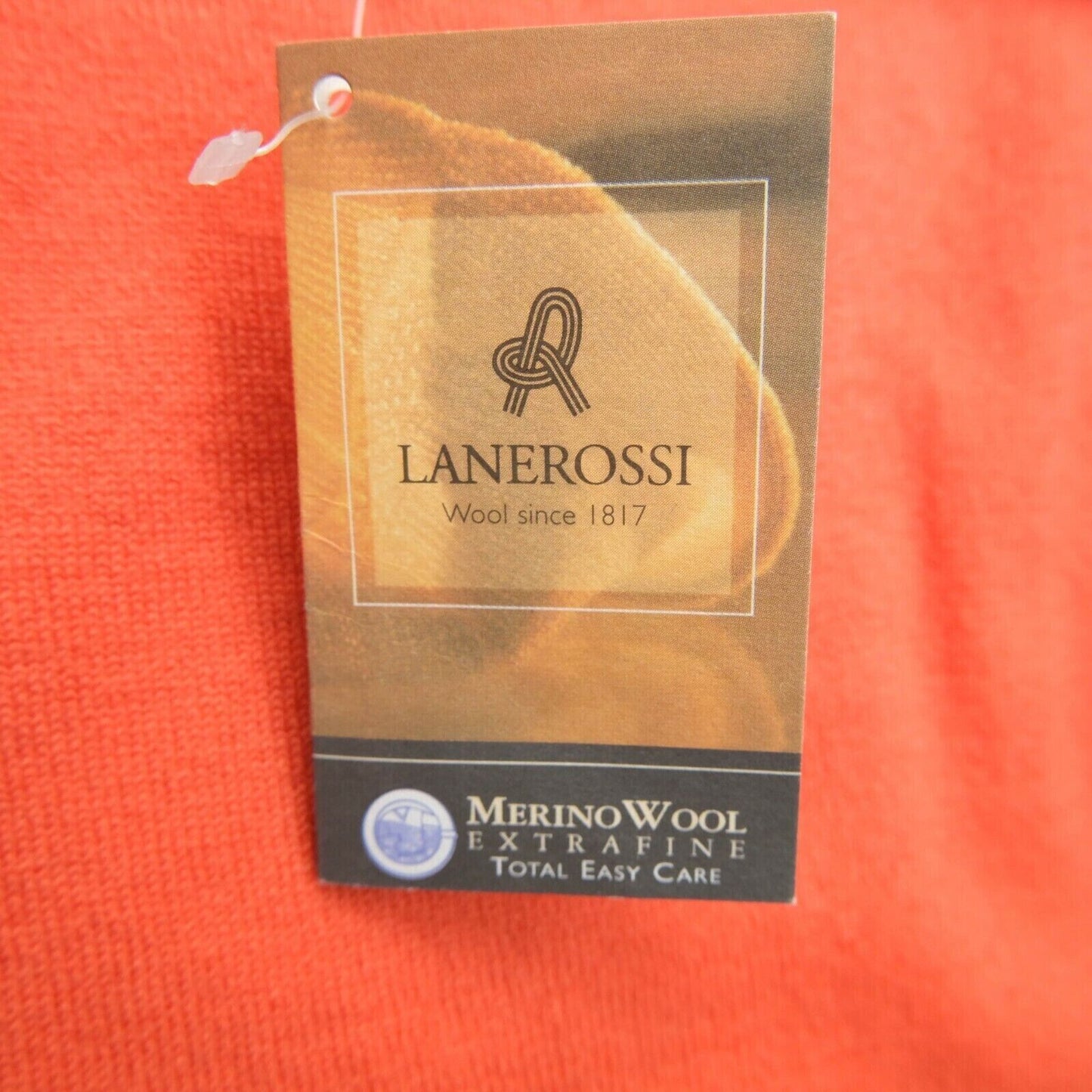 LANEROSSI Orange 100% Merino Wool Tank Top Size 2 - M