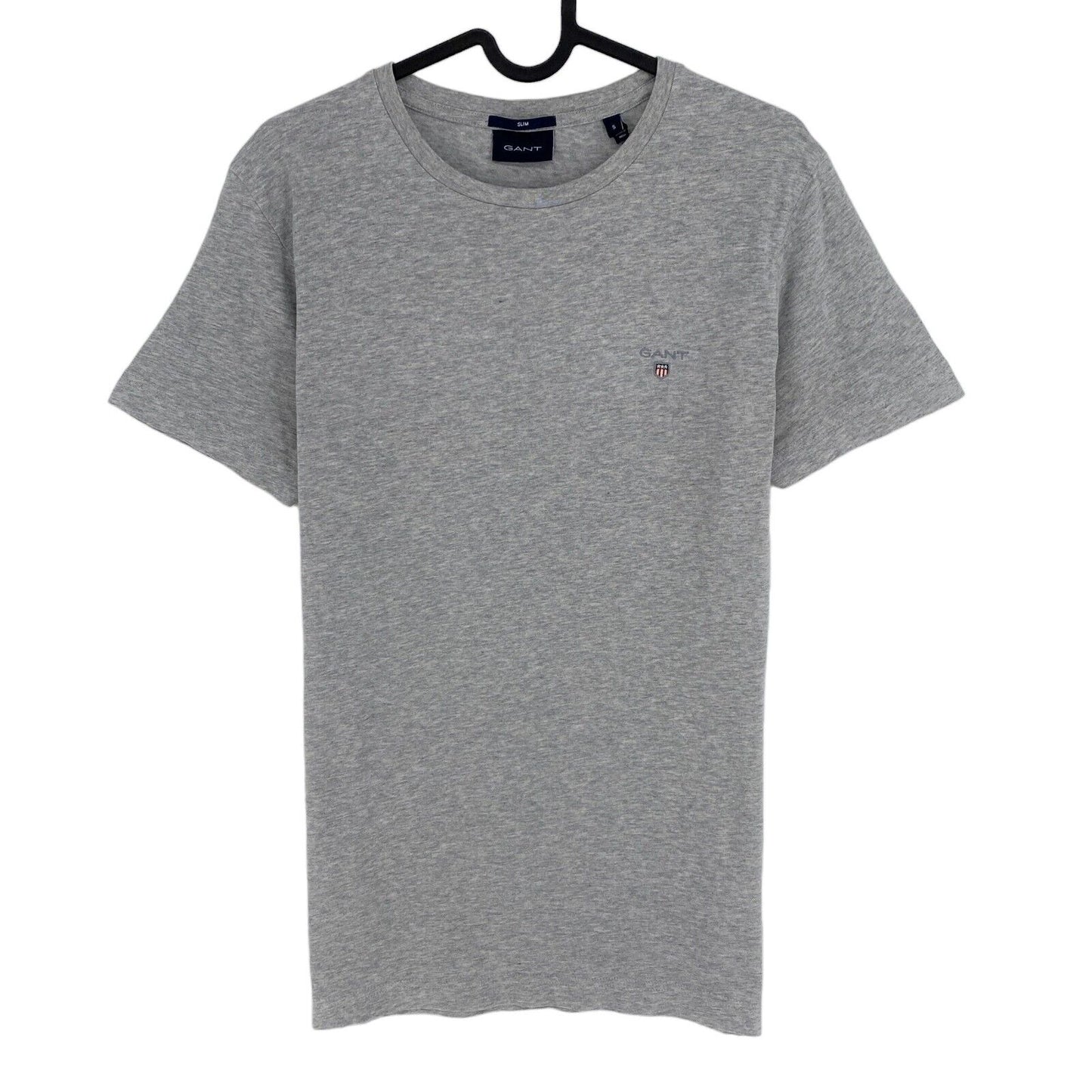 GANT Graues Original Slim Fit T-Shirt mit Rundhalsausschnitt, Größe S