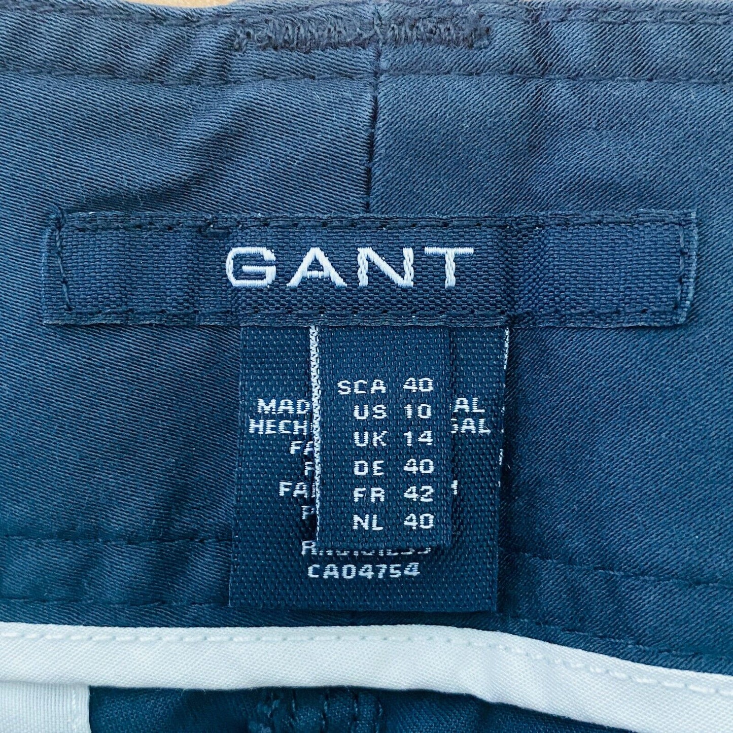 GANT Women Dark Blue Regular Wide Leg Fit Trousers Size EUR 40 UK 14 US 10 W32