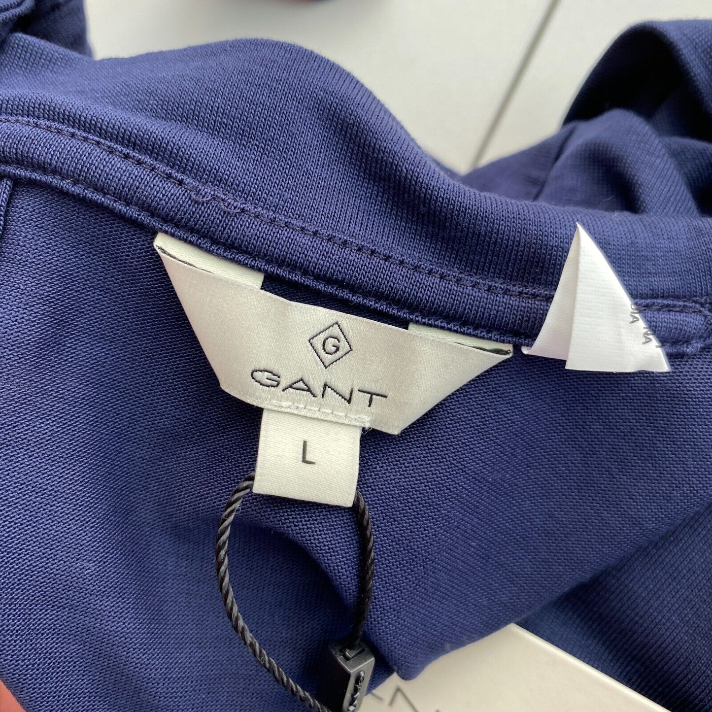 GANT Marineblaue Rückseite, nicht lange Ärmel, Top, Bluse, Größe L