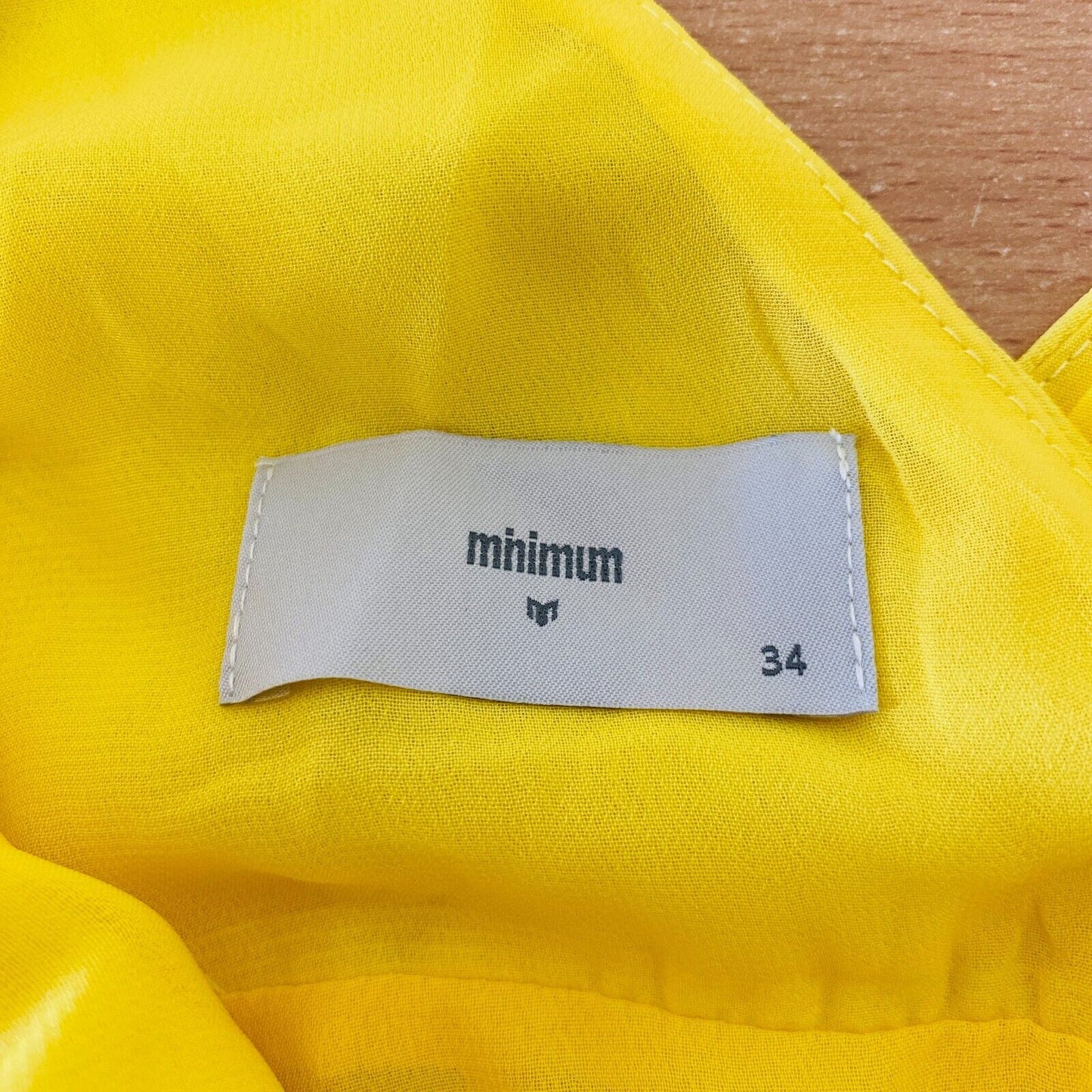 MINIMUM Yellow Crew Neck Dress Size EUR 34