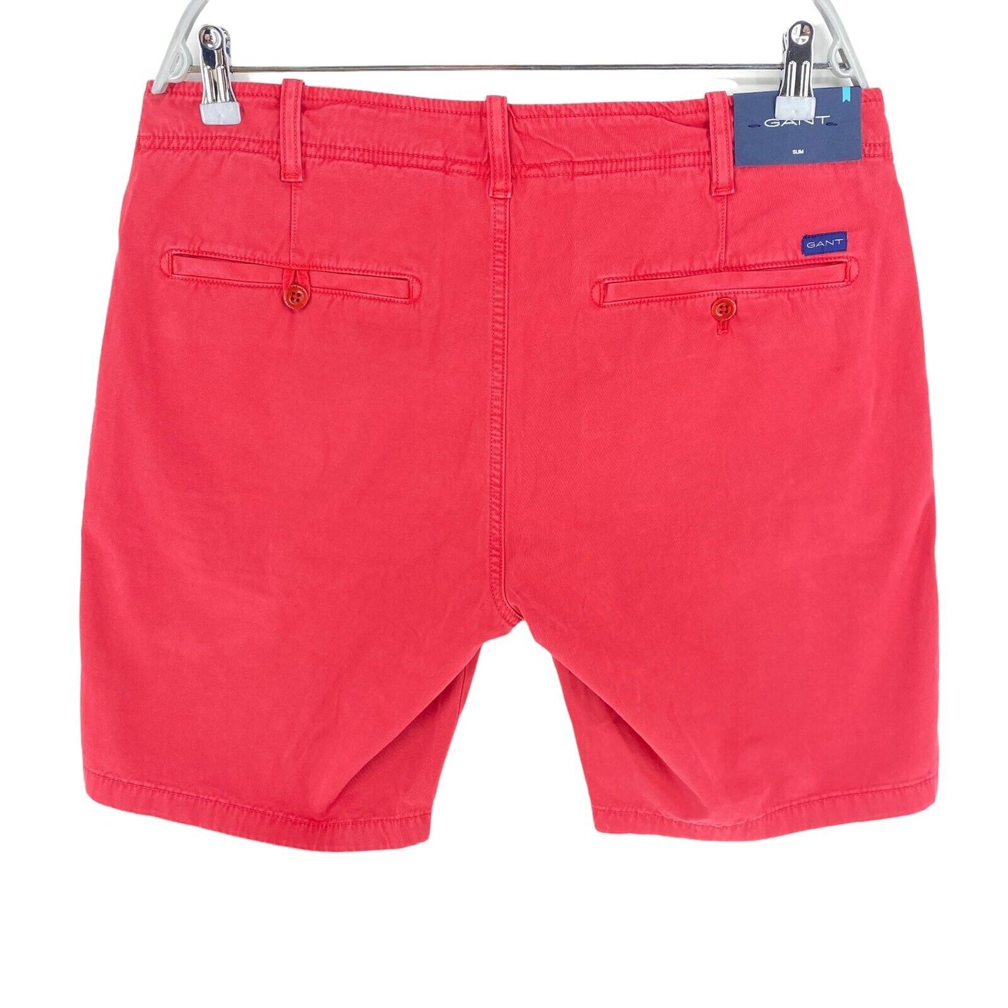 GANT Red Slim Broken In Chino Shorts W35