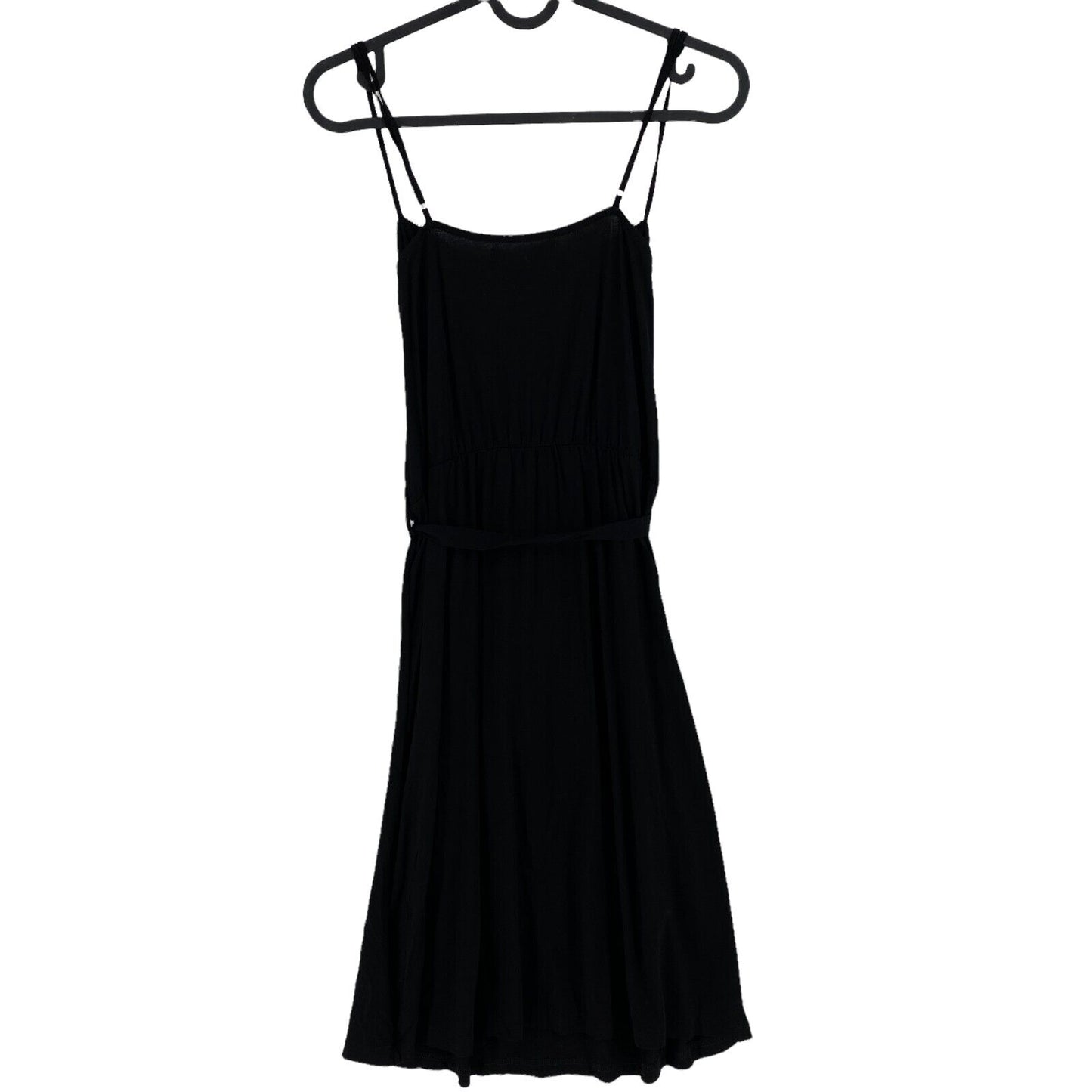 EVEN & ODD Black Sleeveless Square Neck Jersey Tank Midi Dress Size M