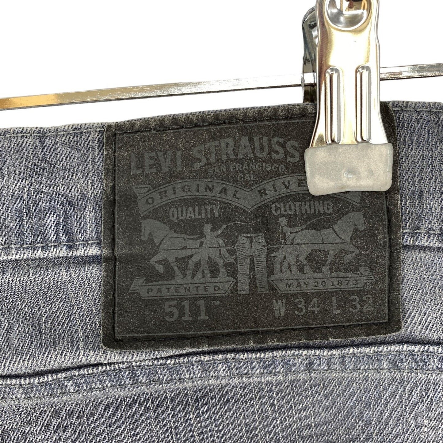 Levi's 511 Grey Stretch Slim Fit Jeans W34 L32