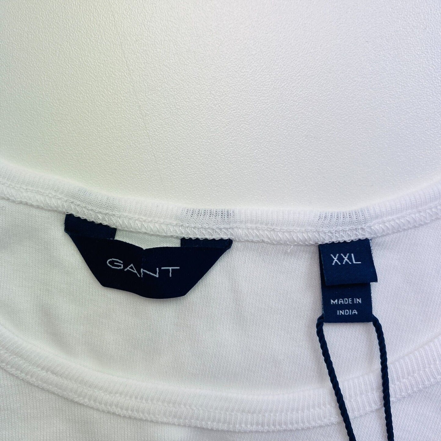 GANT White 1x1 Rib Tank Top Size 2XL XXL