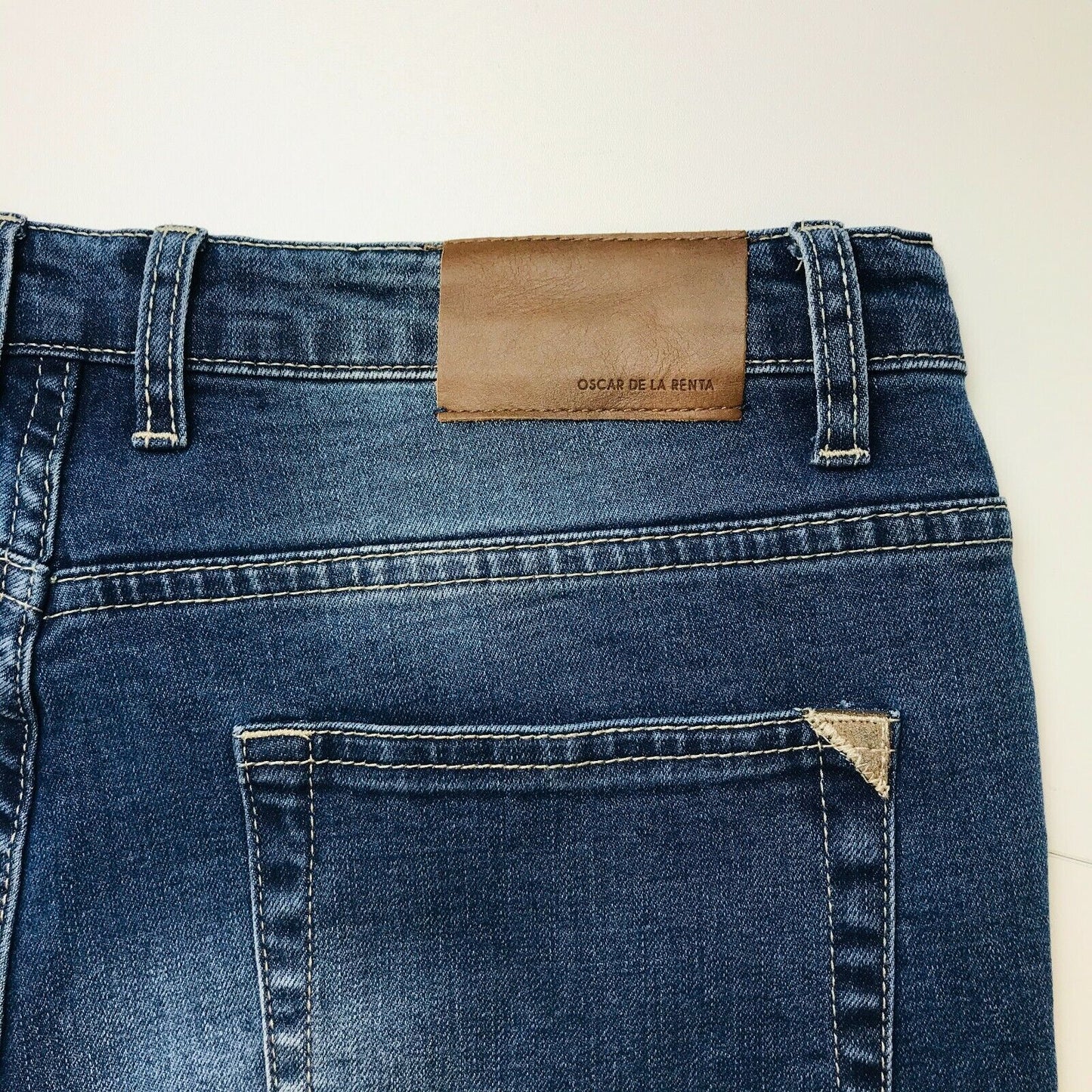 Oscar De La Renta Blue Classic Regular Fit Jeans Size W32 L32