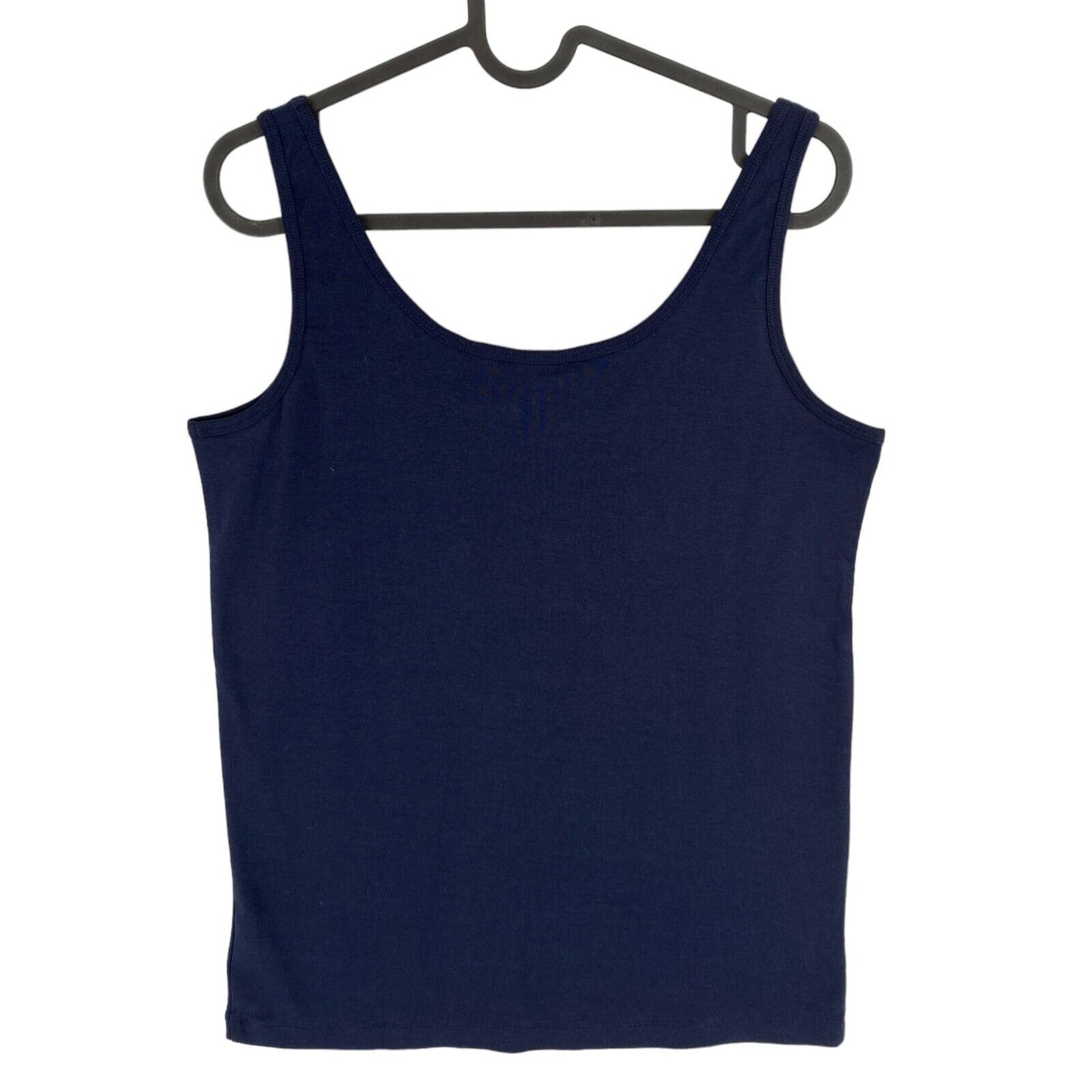 GANT Women Pinkish Navy Blue 1x1 Rib Tank Top Size L