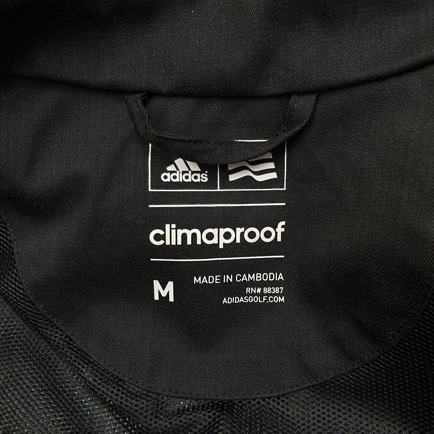 Adidas Clima Proof Noir Wind Breaker Veste Manteau Taille M