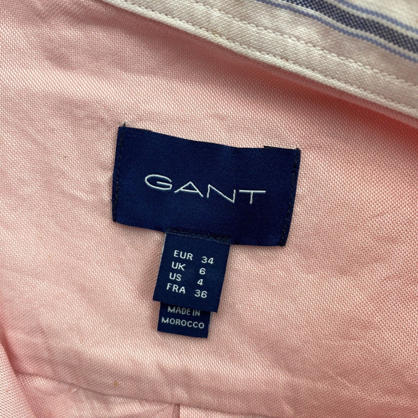 GANT Pink Oxford Regular Shirt Size EU 34 UK 6 US 4