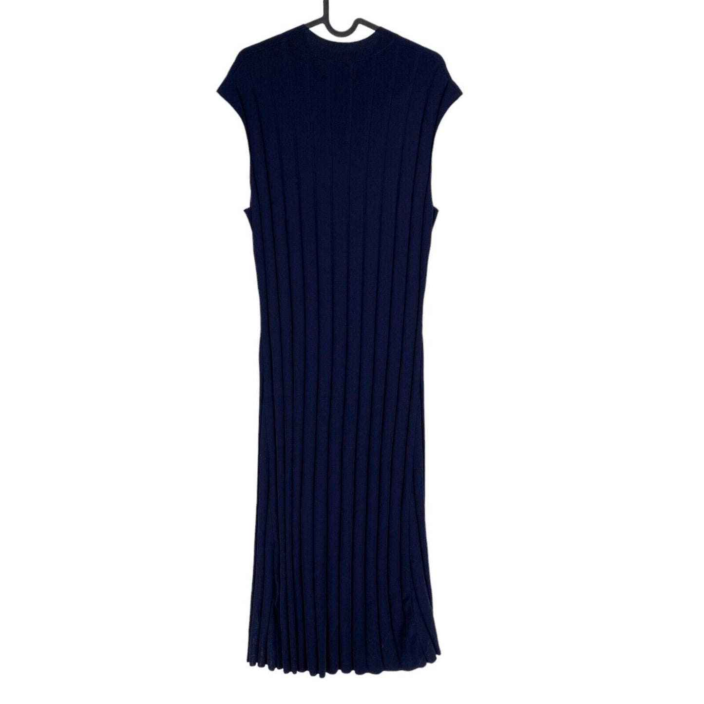 GANT Women Navy Blue Rib Knit Sleeveless Dress Size L