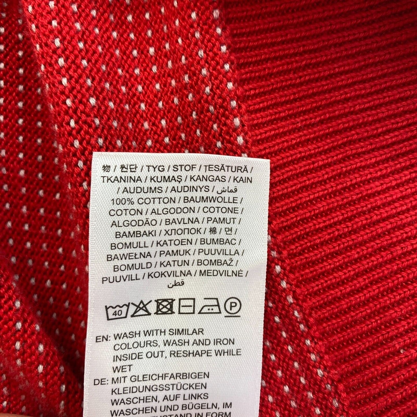 GANT Rot Leichte Textur Pullover Rundhals Pullover Größe XL