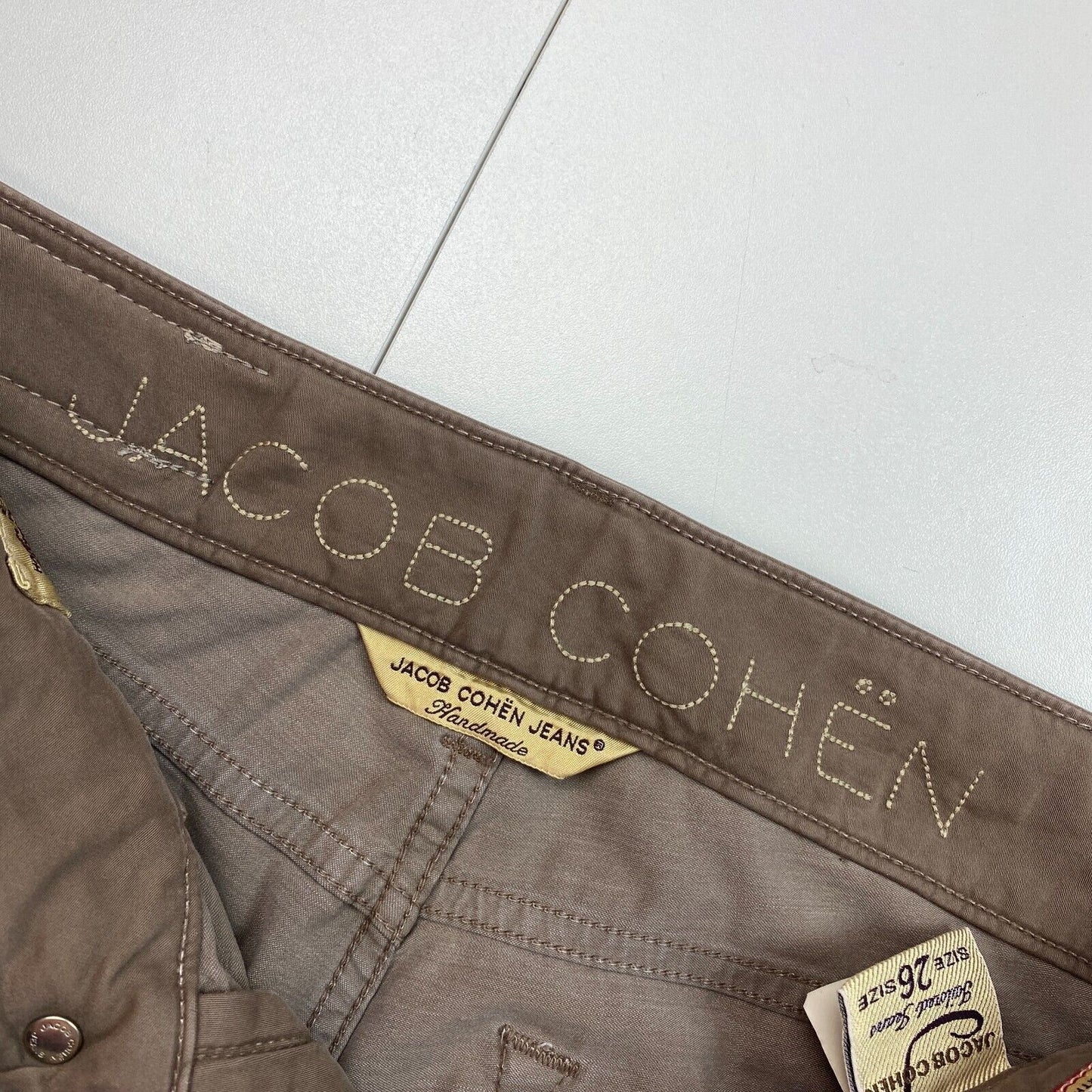 JACOB COHEN Women CORINE Brown Skinny Pants Trousers W26 L32  Made In Italy